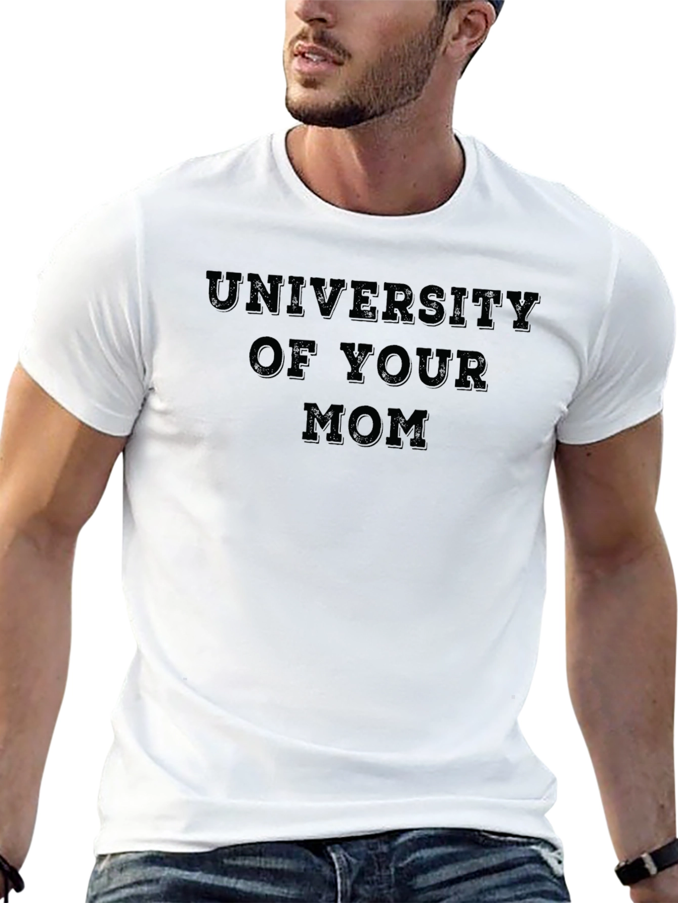 University of Your Mom Black T-Shirt