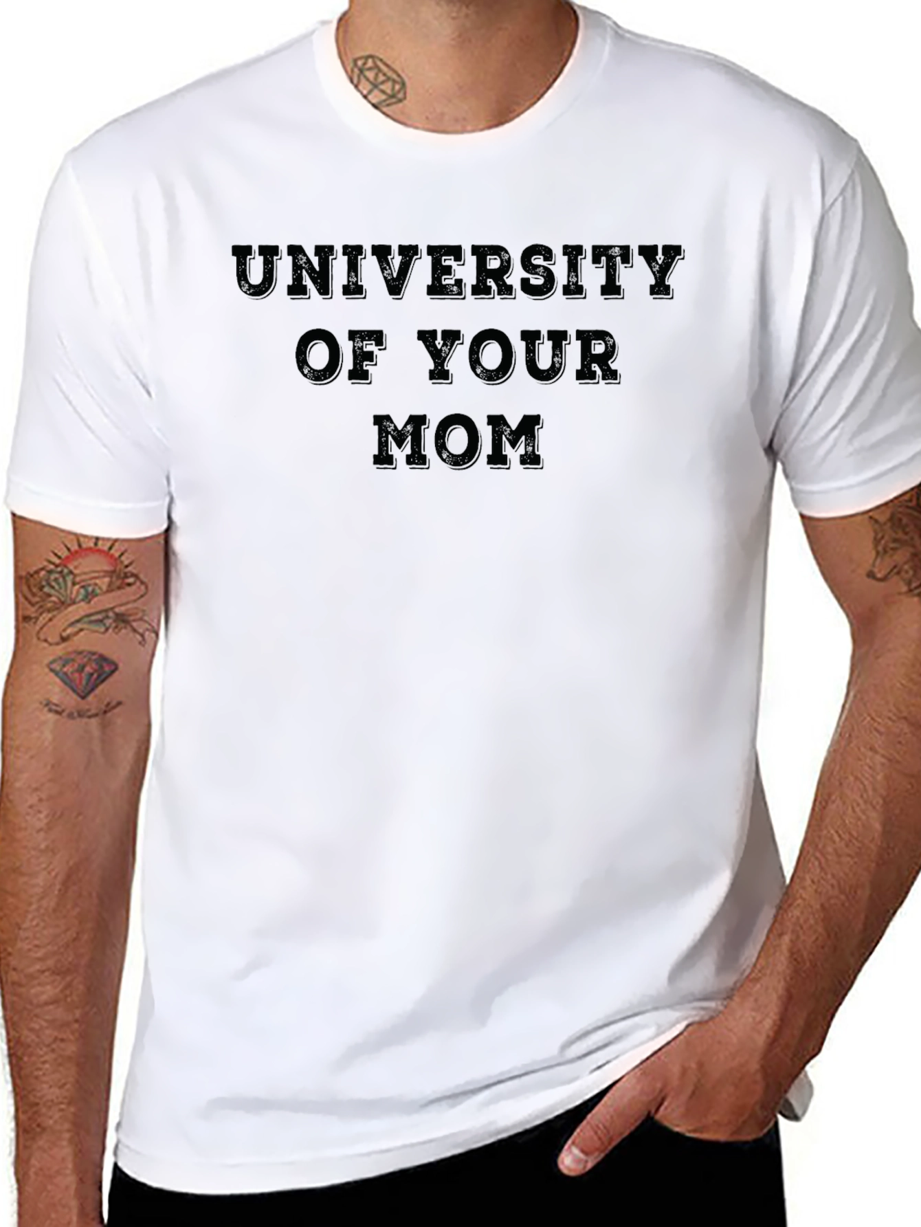 University of Your Mom Black T-Shirt