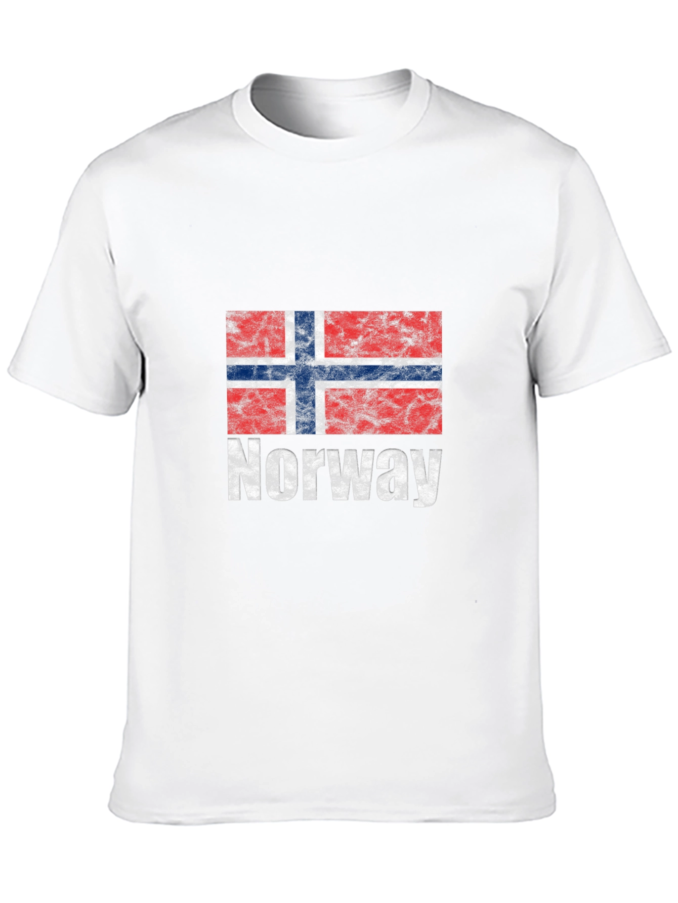 Norway Flag Graphic Tee - Black Cotton T-Shirt