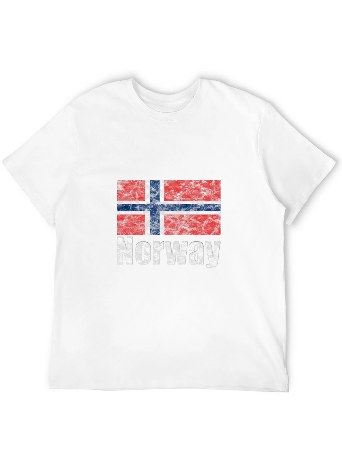 Norway Flag Graphic Tee - Black Cotton T-Shirt
