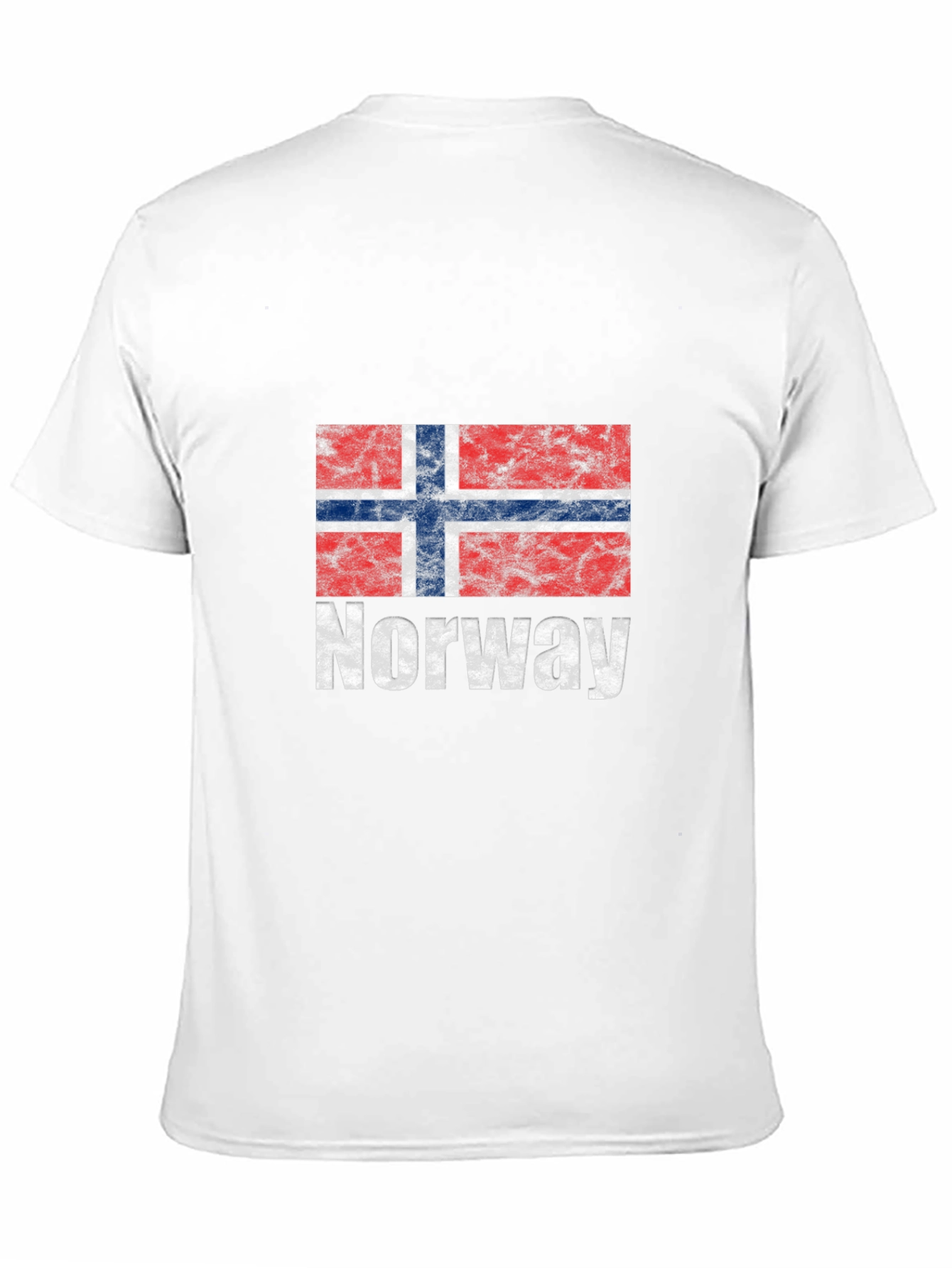 Norway Flag Graphic Tee - Black Cotton T-Shirt