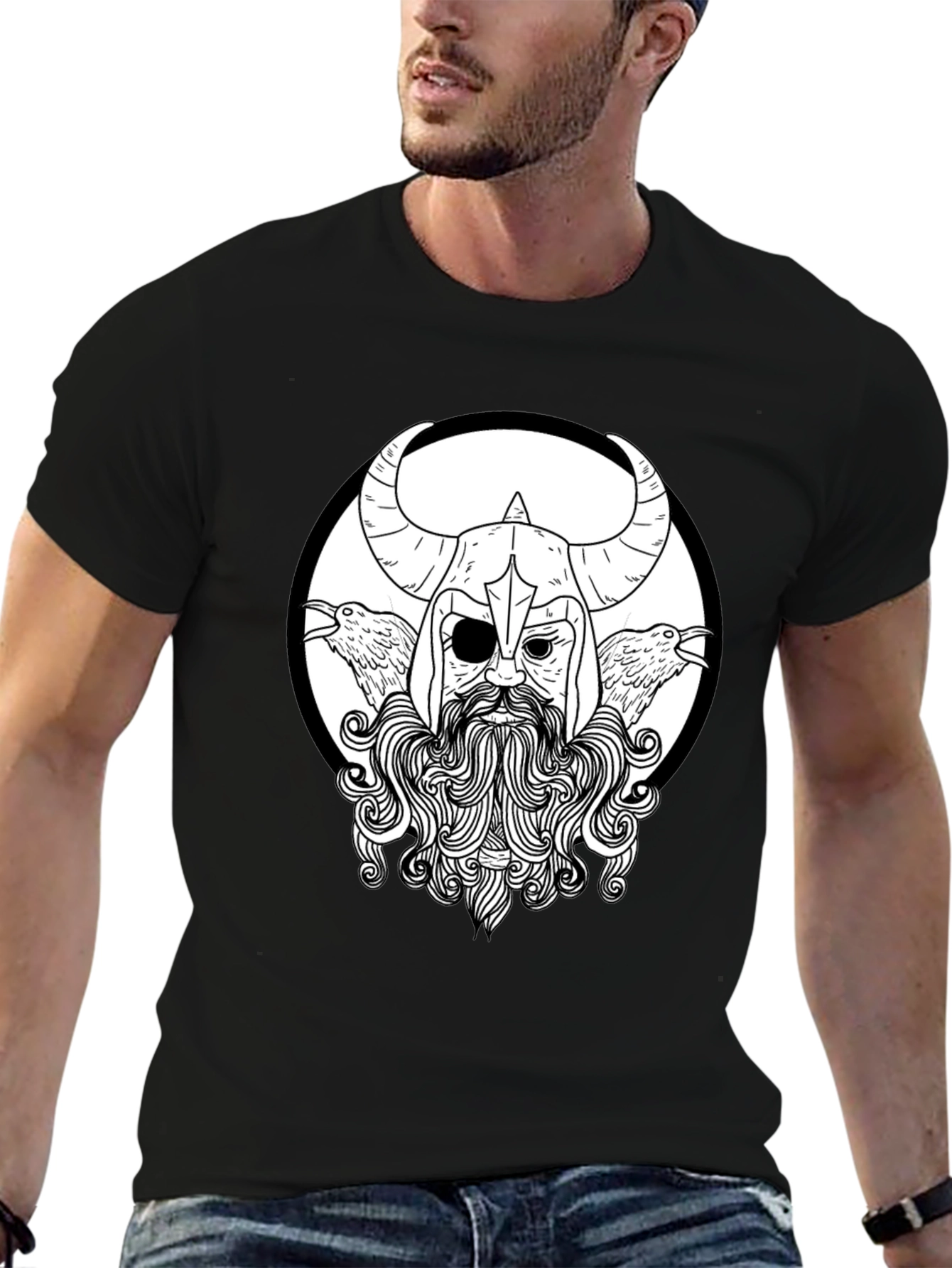 Viking Graphic Black T-Shirt