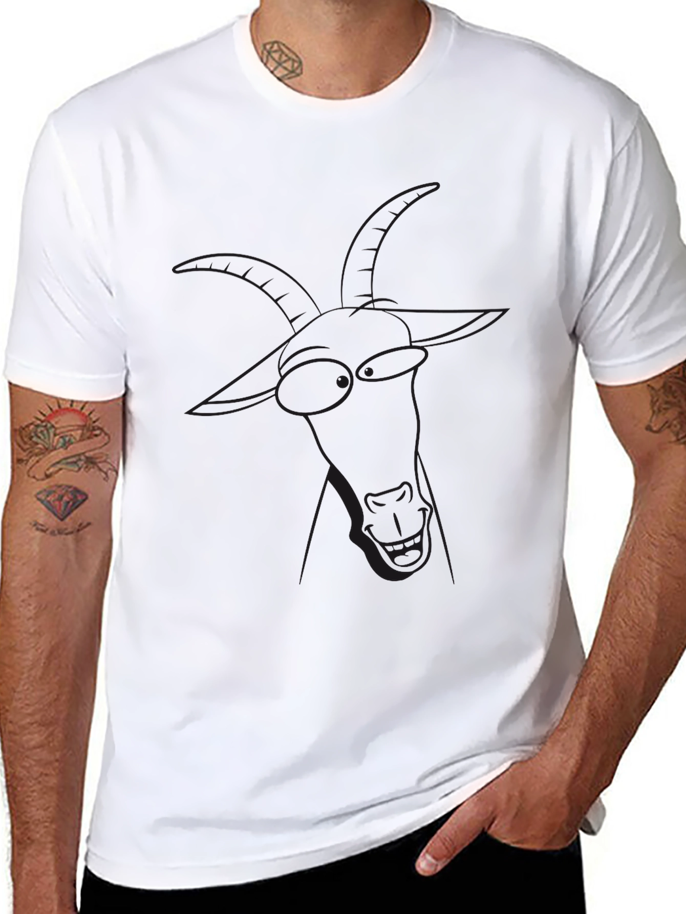 Mens Black Short Sleeve Graphic Tee