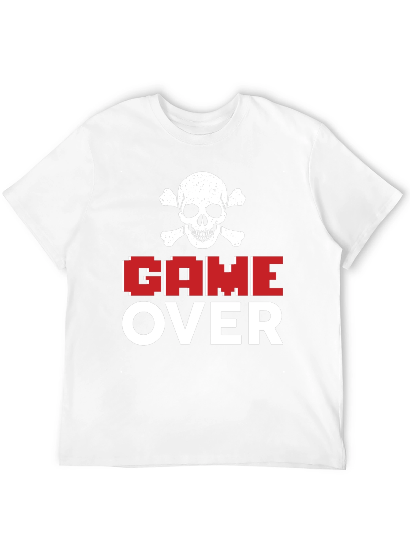 Game Over Skull Graphic T-Shirt