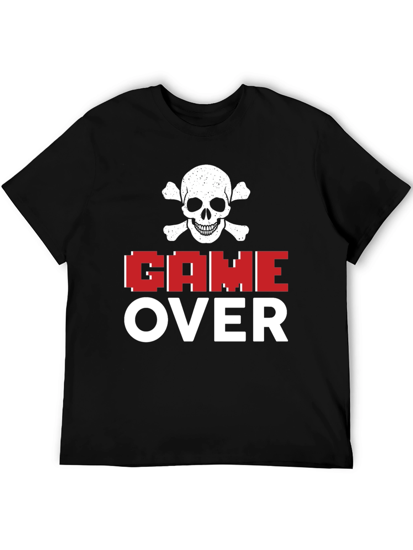 Game Over Skull Graphic T-Shirt