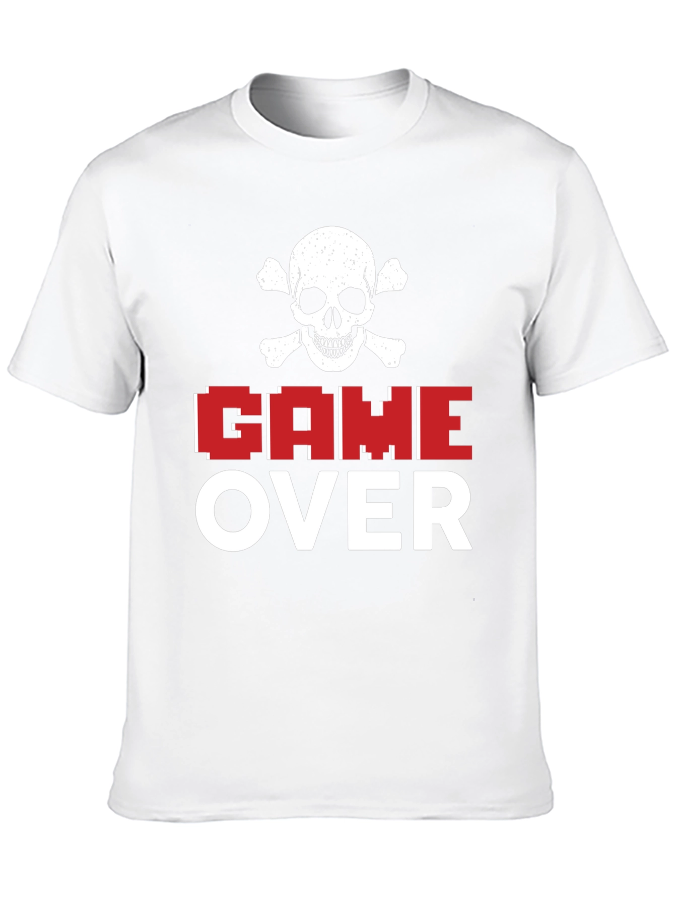 Game Over Skull Graphic T-Shirt