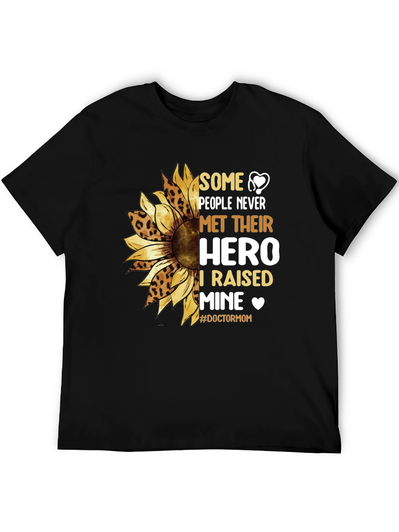 Doctor Mom Sunflower Graphic T-Shirt