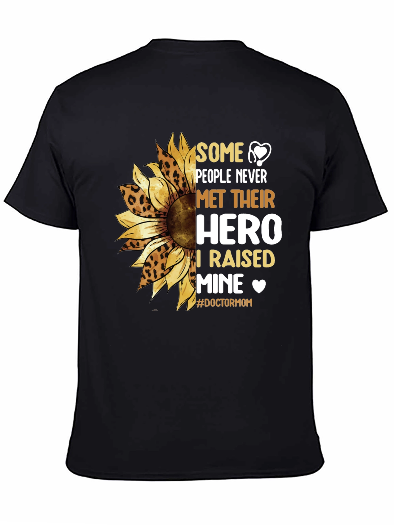 Doctor Mom Sunflower Graphic T-Shirt