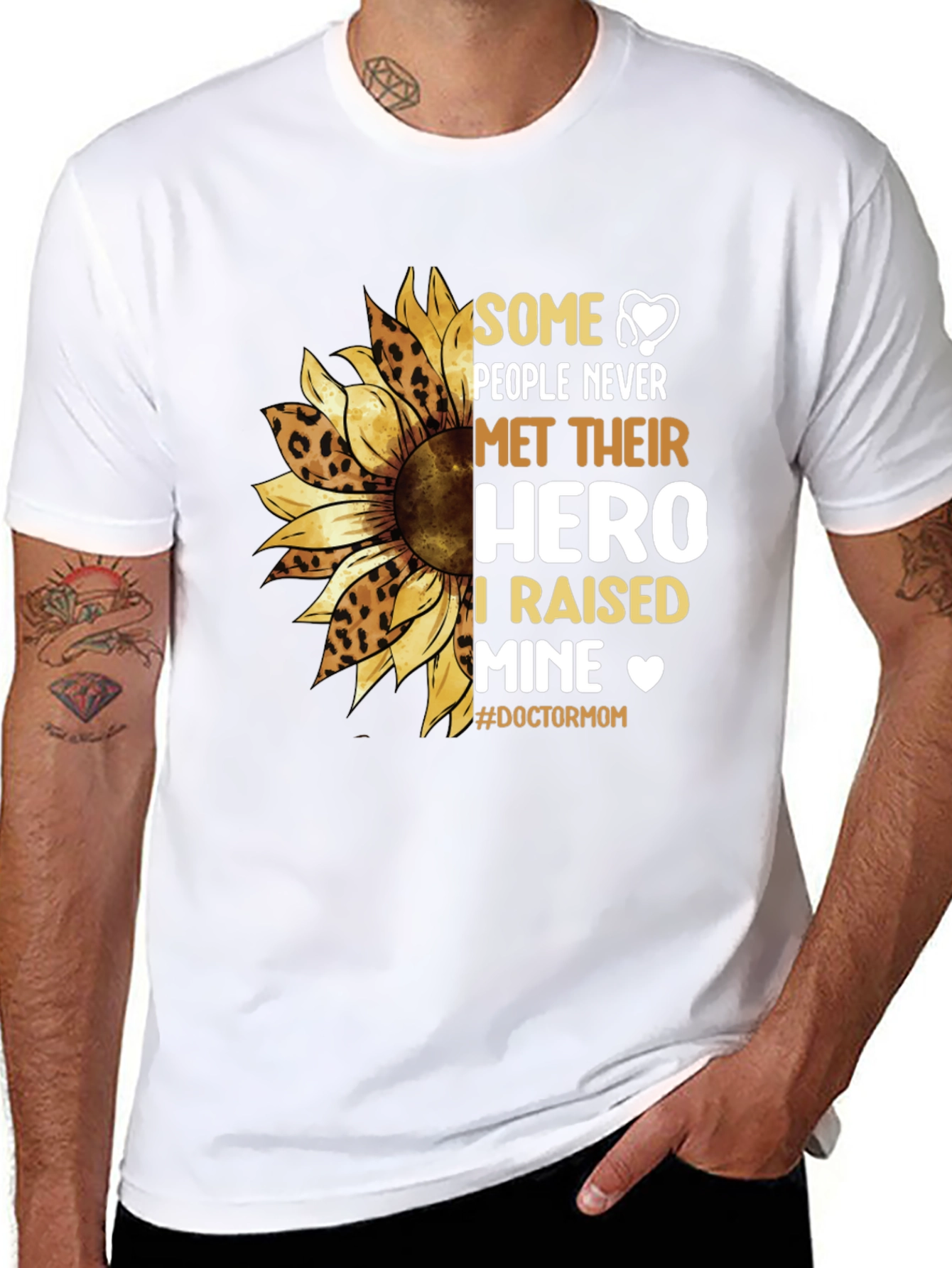 Doctor Mom Sunflower Graphic T-Shirt