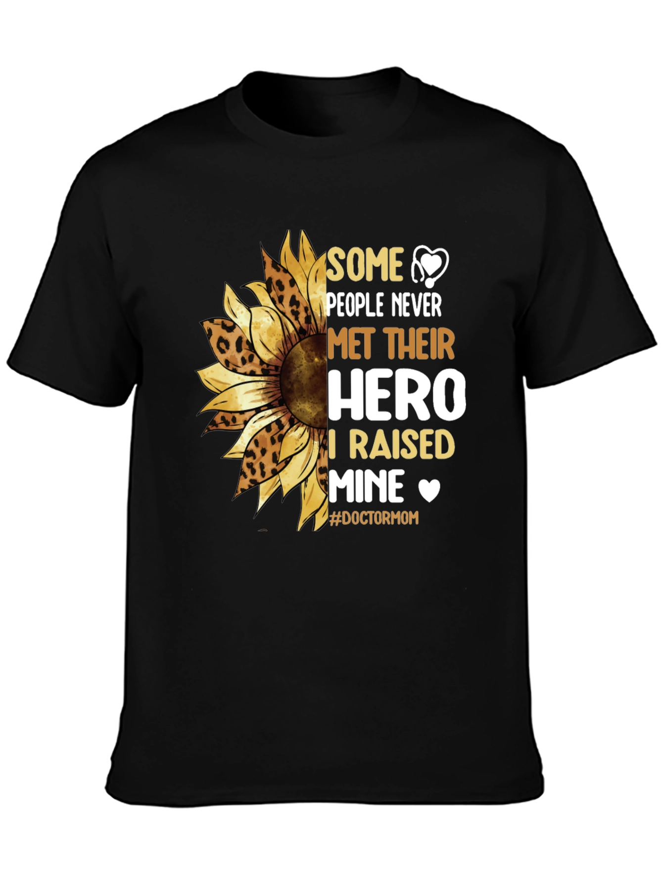 Doctor Mom Sunflower Graphic T-Shirt