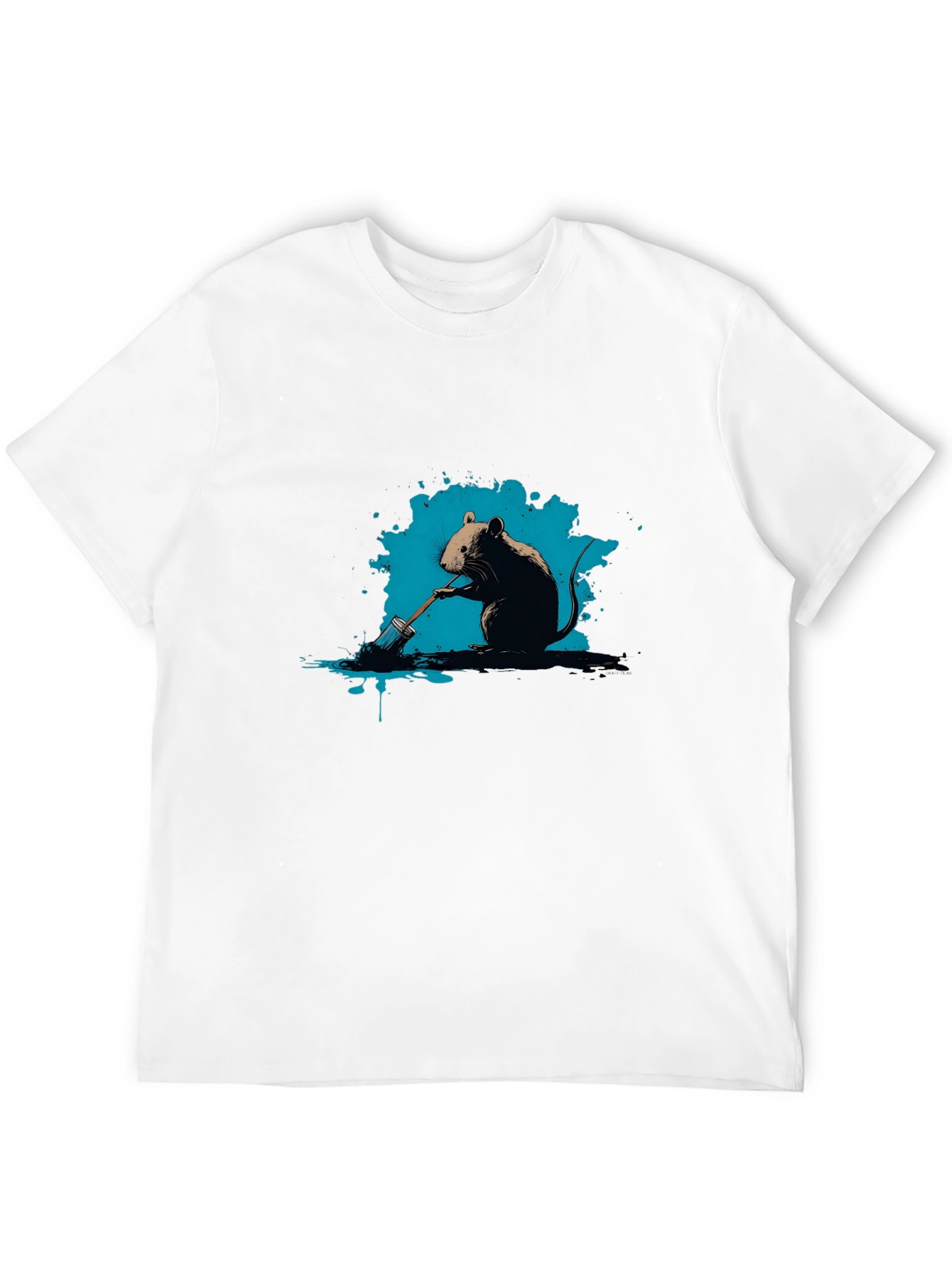 Mouse Painter Graphic Tee - Artistic T-Shirt