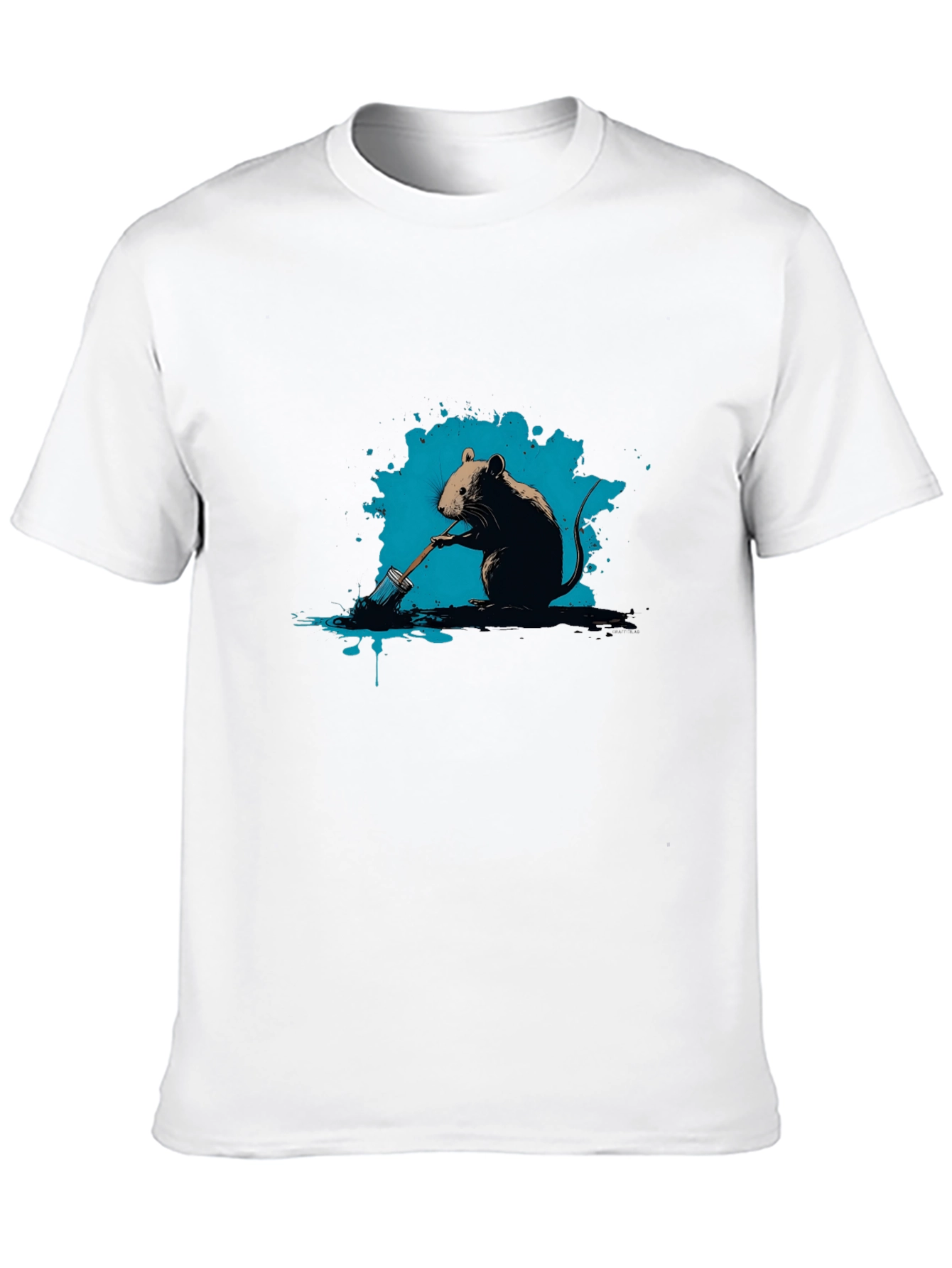 Mouse Painter Graphic Tee - Artistic T-Shirt