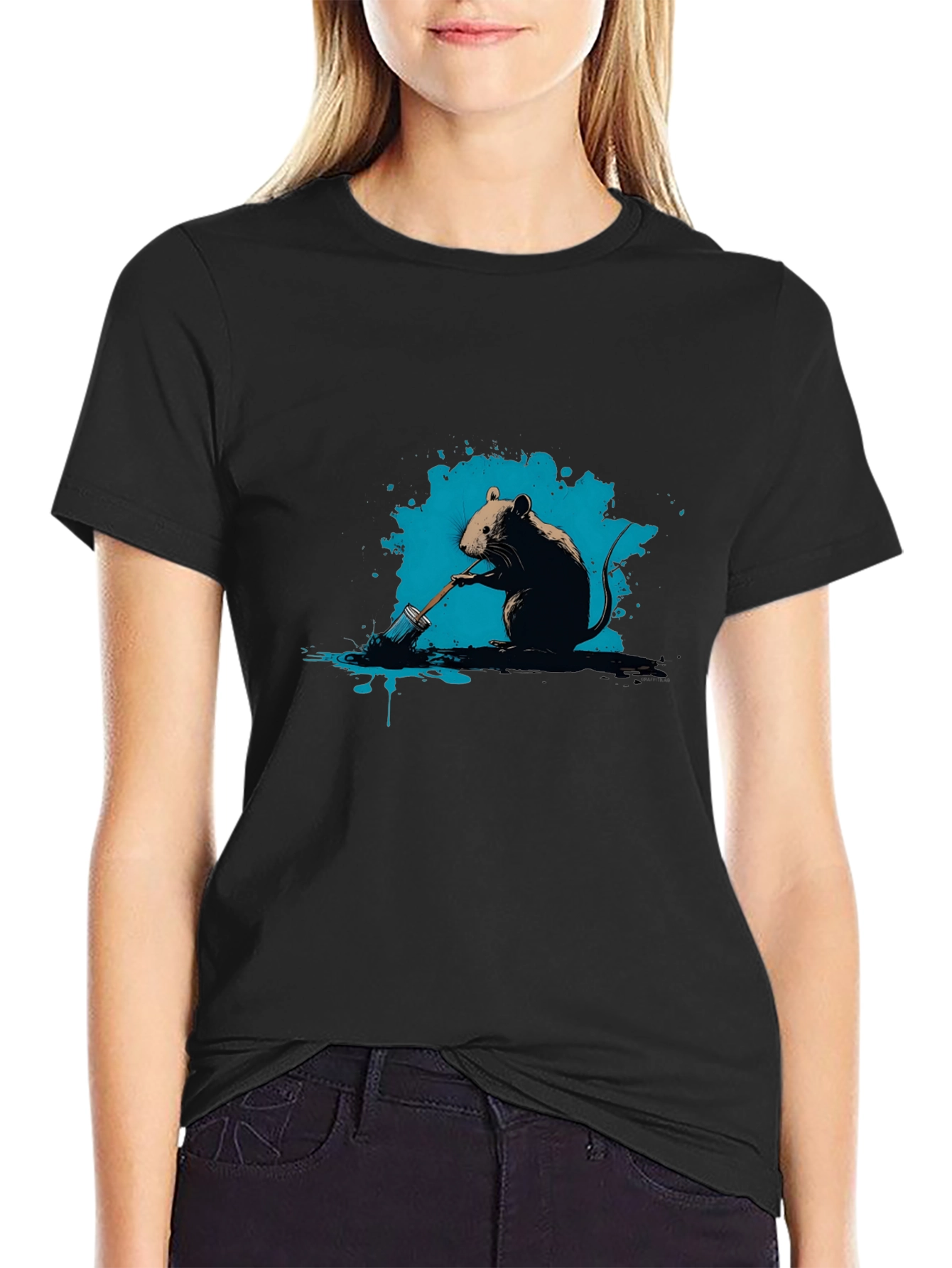 Mouse Painter Graphic Tee - Artistic T-Shirt