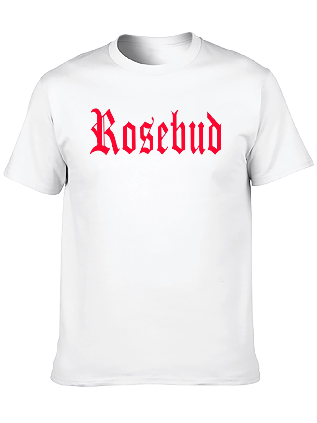 Rosebud Gothic Font Black T-Shirt