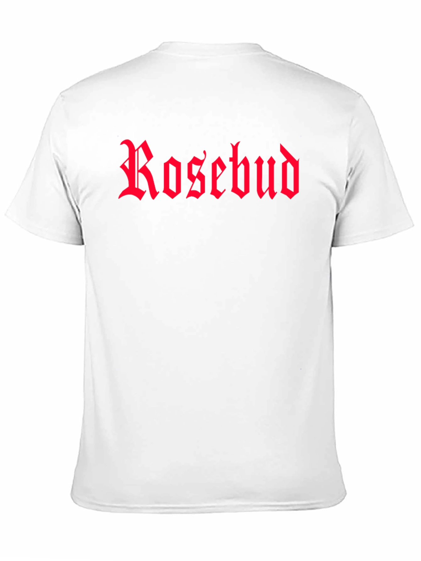 Rosebud Gothic Font Black T-Shirt