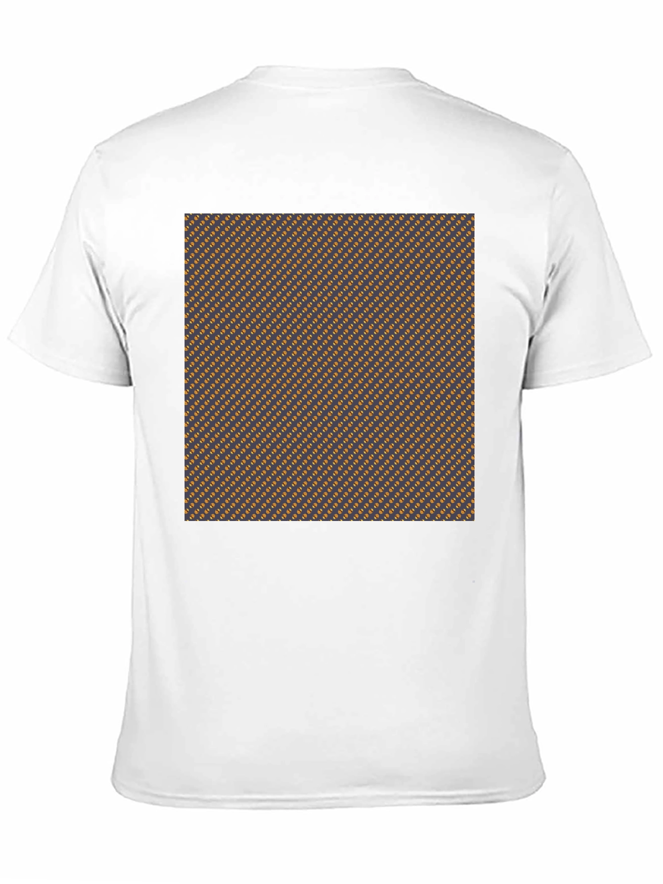Stylish Black Tee with Brown Geometric Pattern