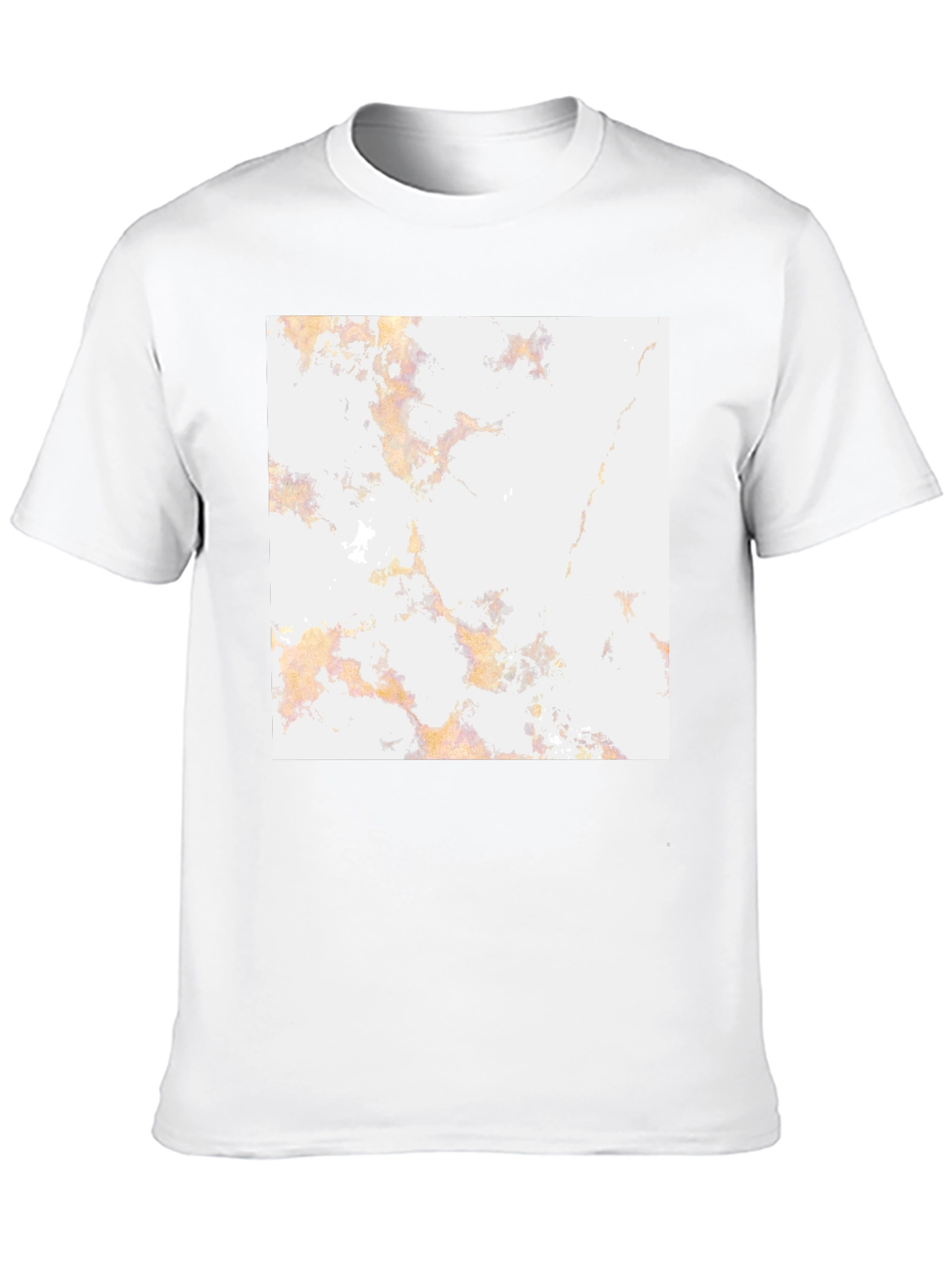 Unique Marble Pattern Black T-Shirt