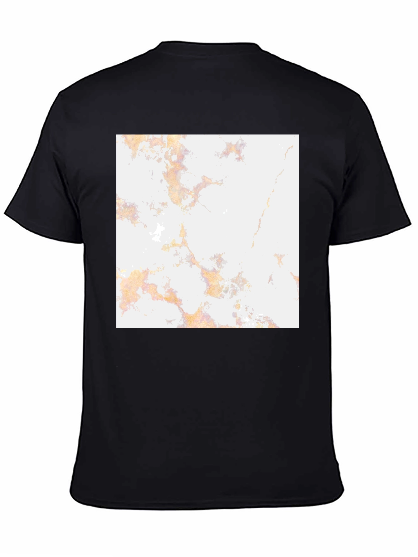 Unique Marble Pattern Black T-Shirt