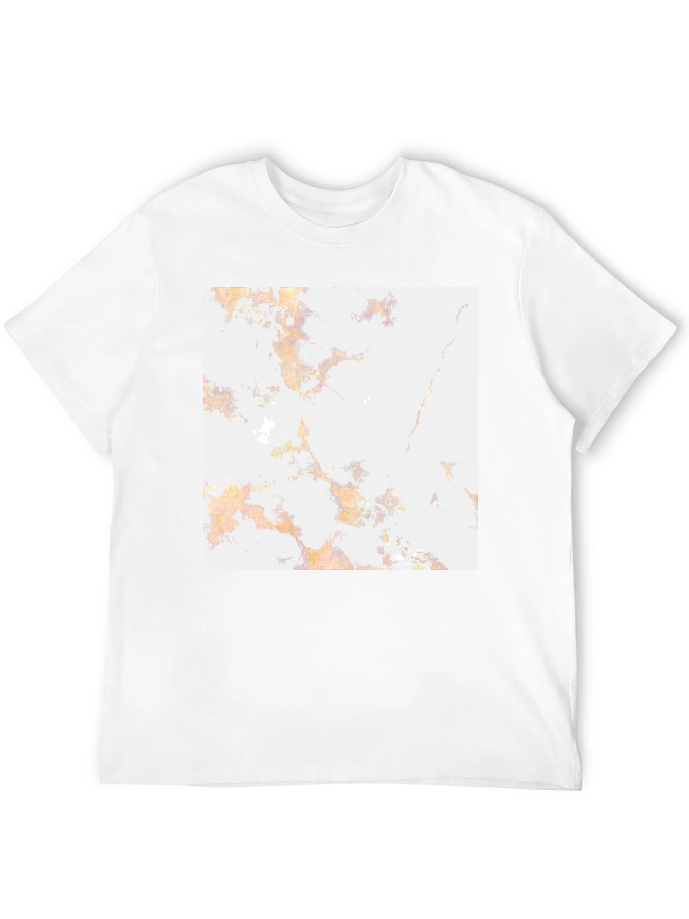 Unique Marble Pattern Black T-Shirt
