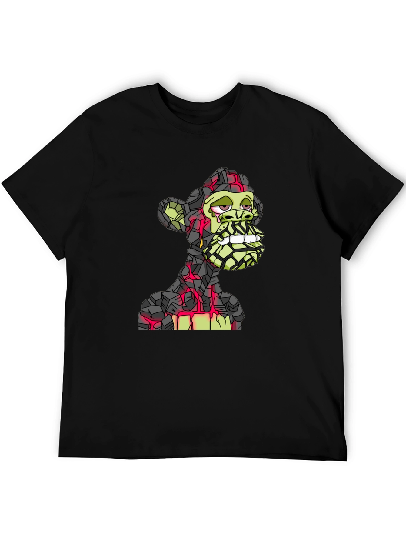 Bored Ape Lava Rock Style T-Shirt - Black