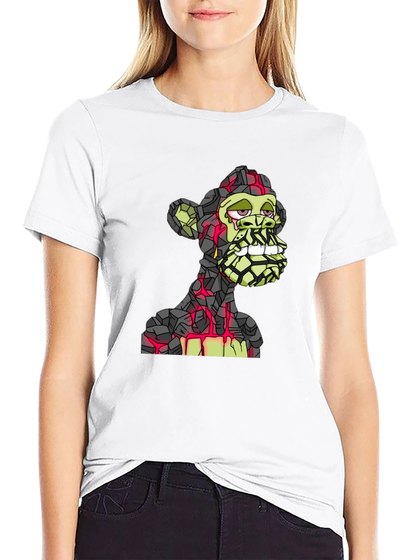 Bored Ape Lava Rock Style T-Shirt - Black