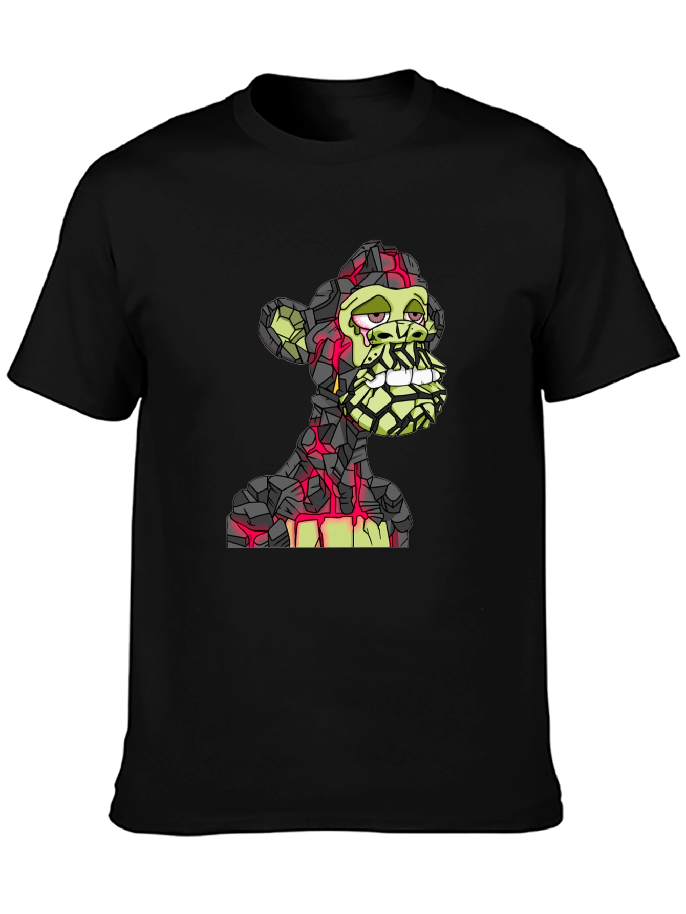 Bored Ape Lava Rock Style T-Shirt - Black