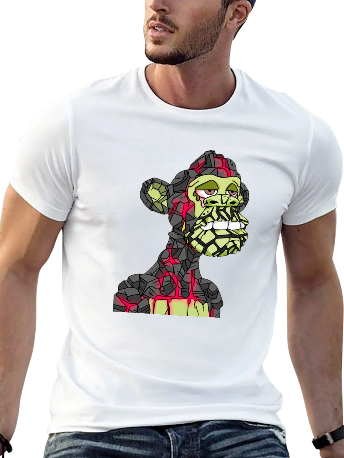 Bored Ape Lava Rock Style T-Shirt - Black