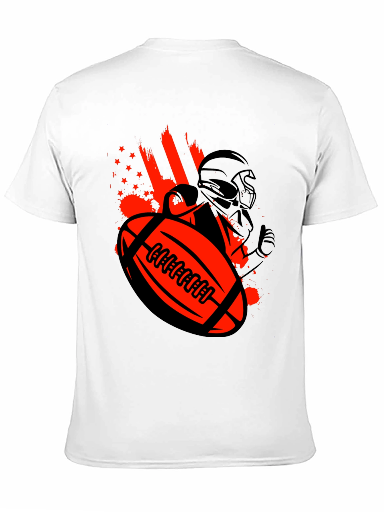 Football Helmet & Ball Graphic T-Shirt
