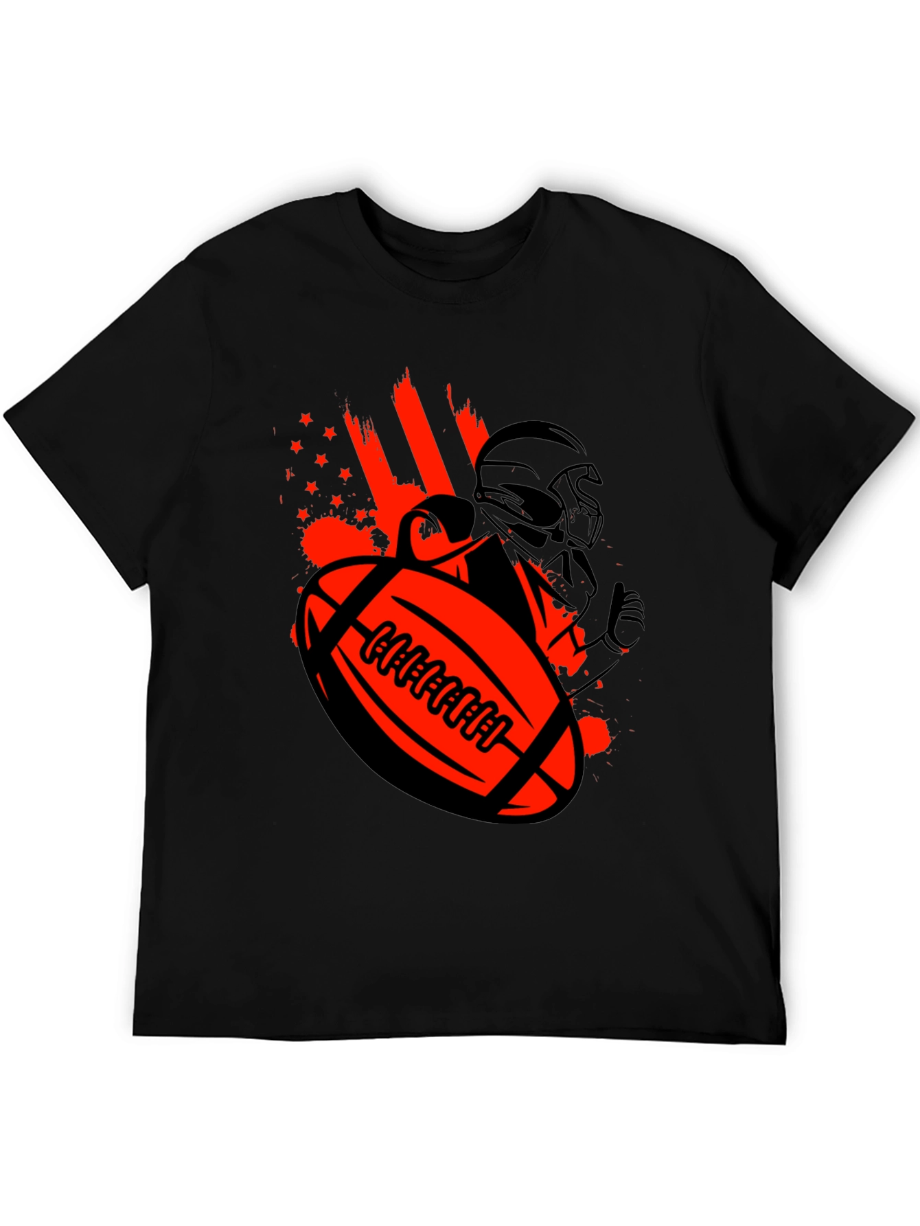Football Helmet & Ball Graphic T-Shirt
