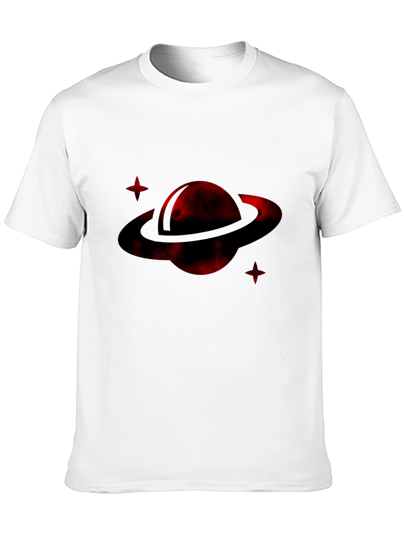 Red Planet Graphic Tee - Stylish Mens Black T-Shirt