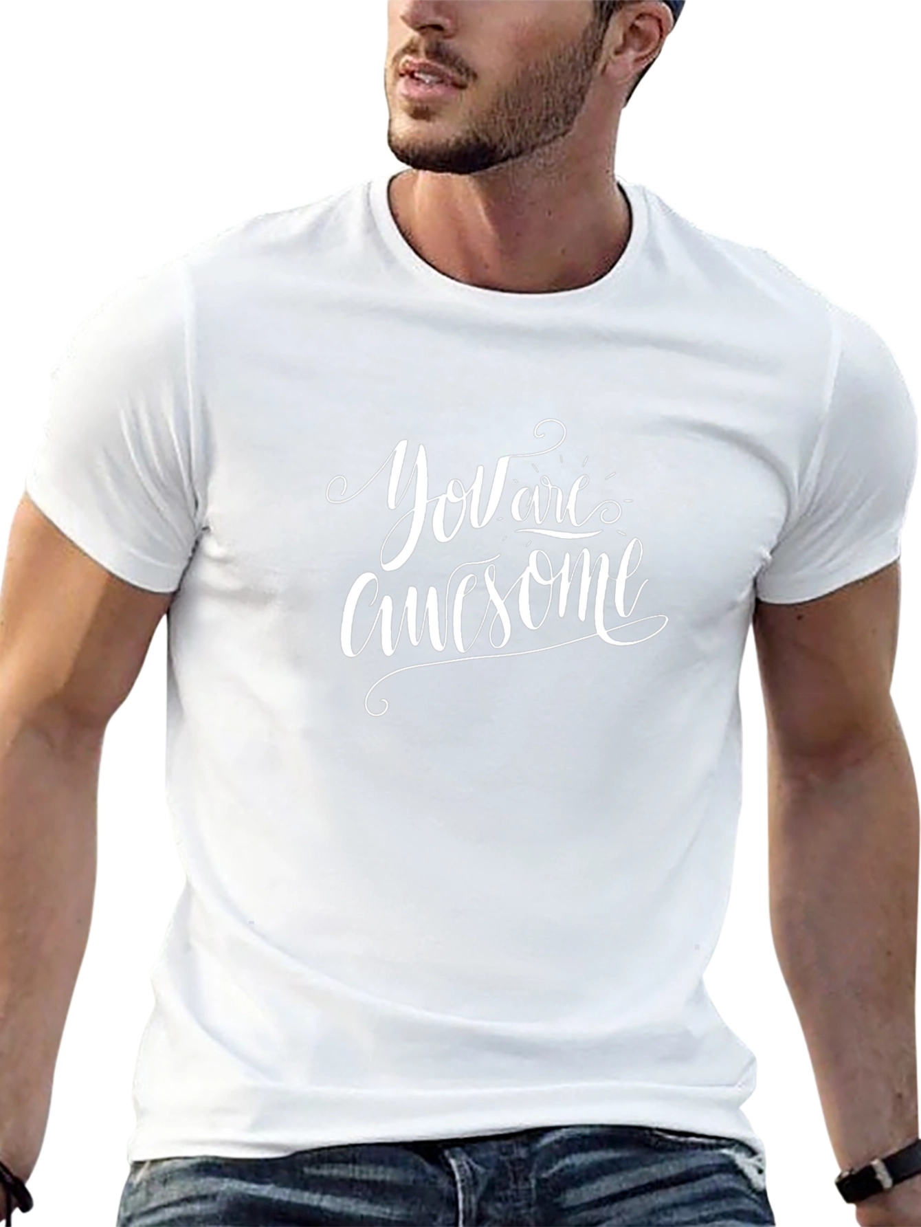 You Are Awesome Graphic Tee - Black