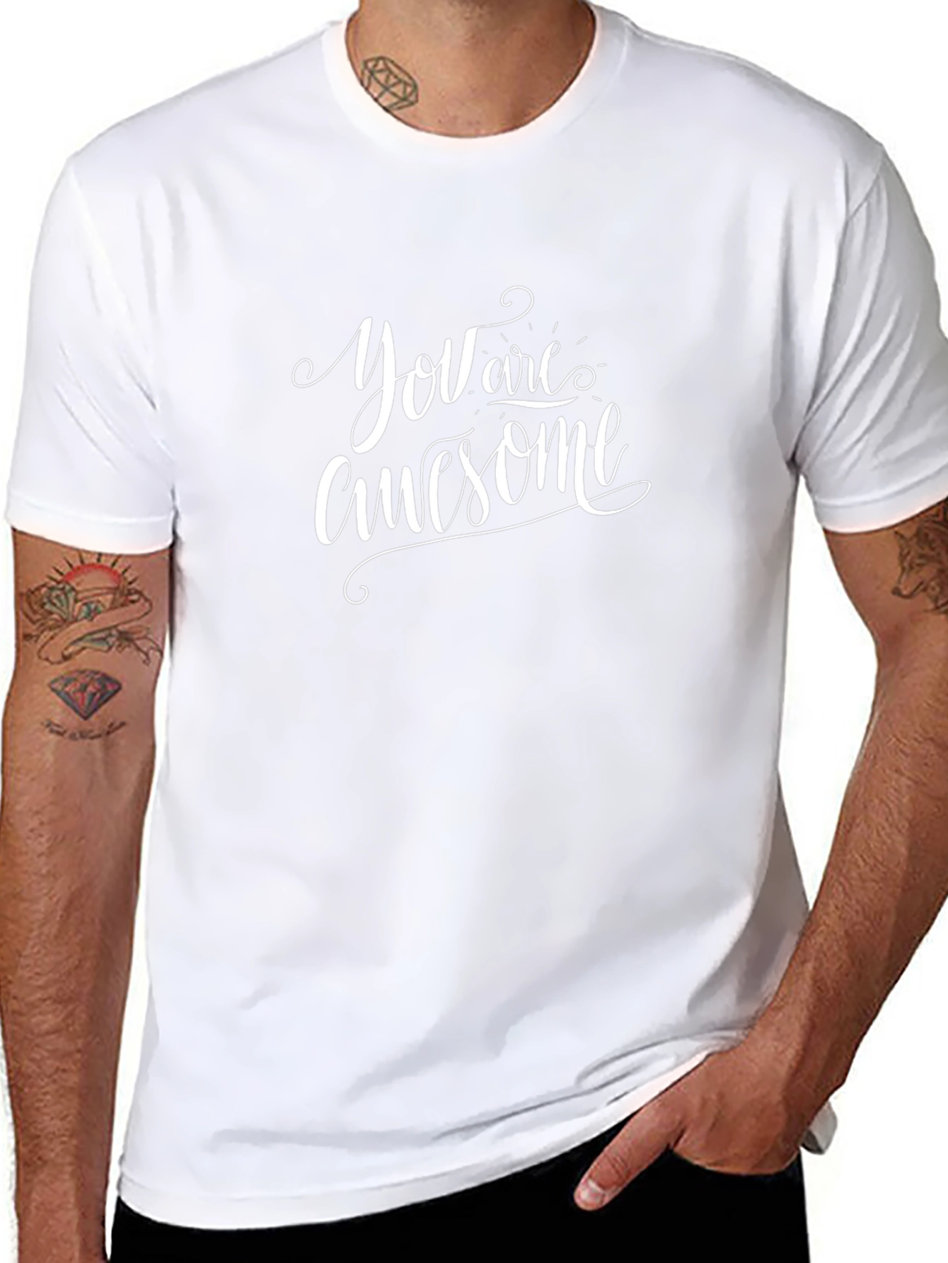 You Are Awesome Graphic Tee - Black