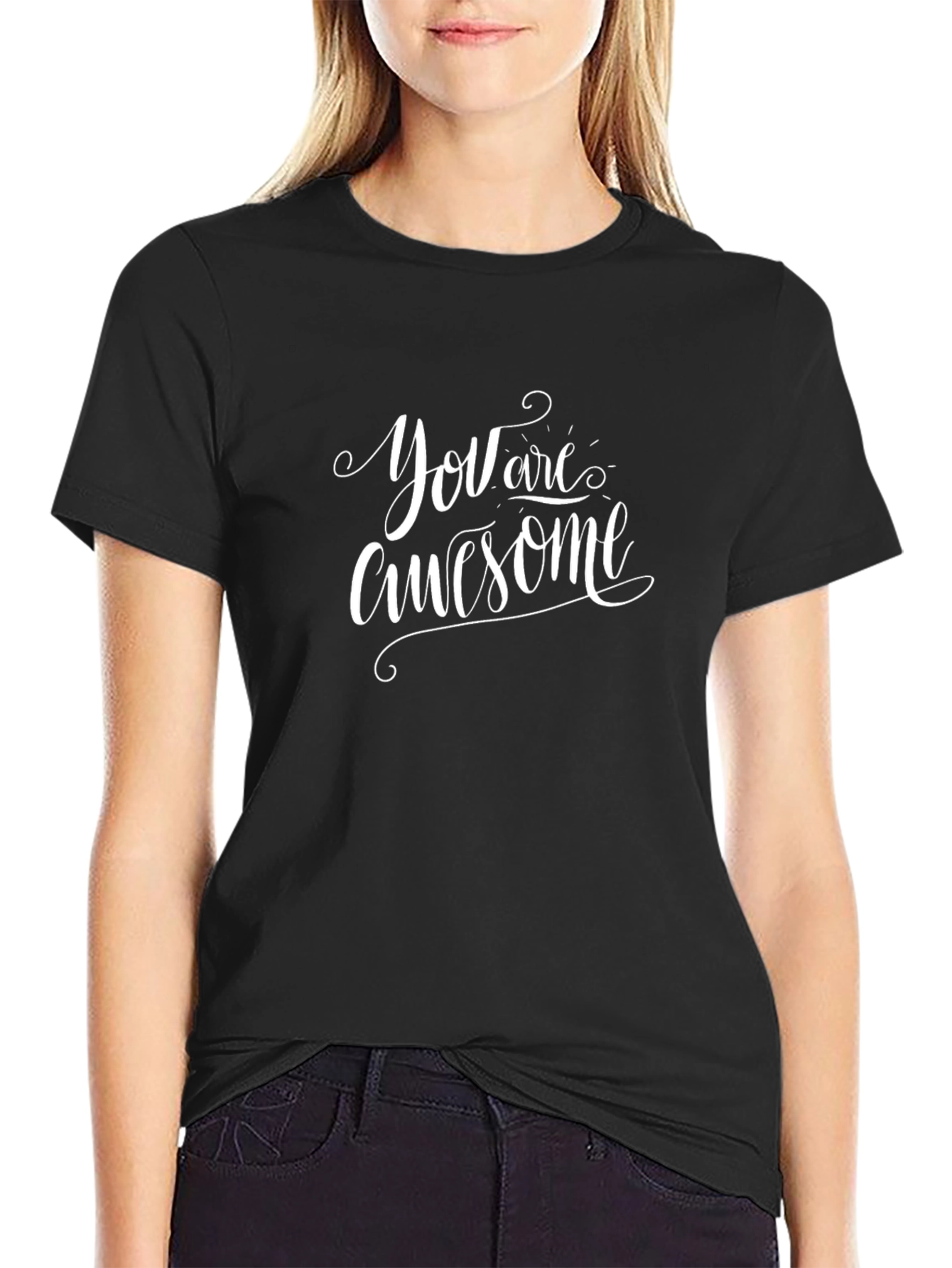 You Are Awesome Graphic Tee - Black