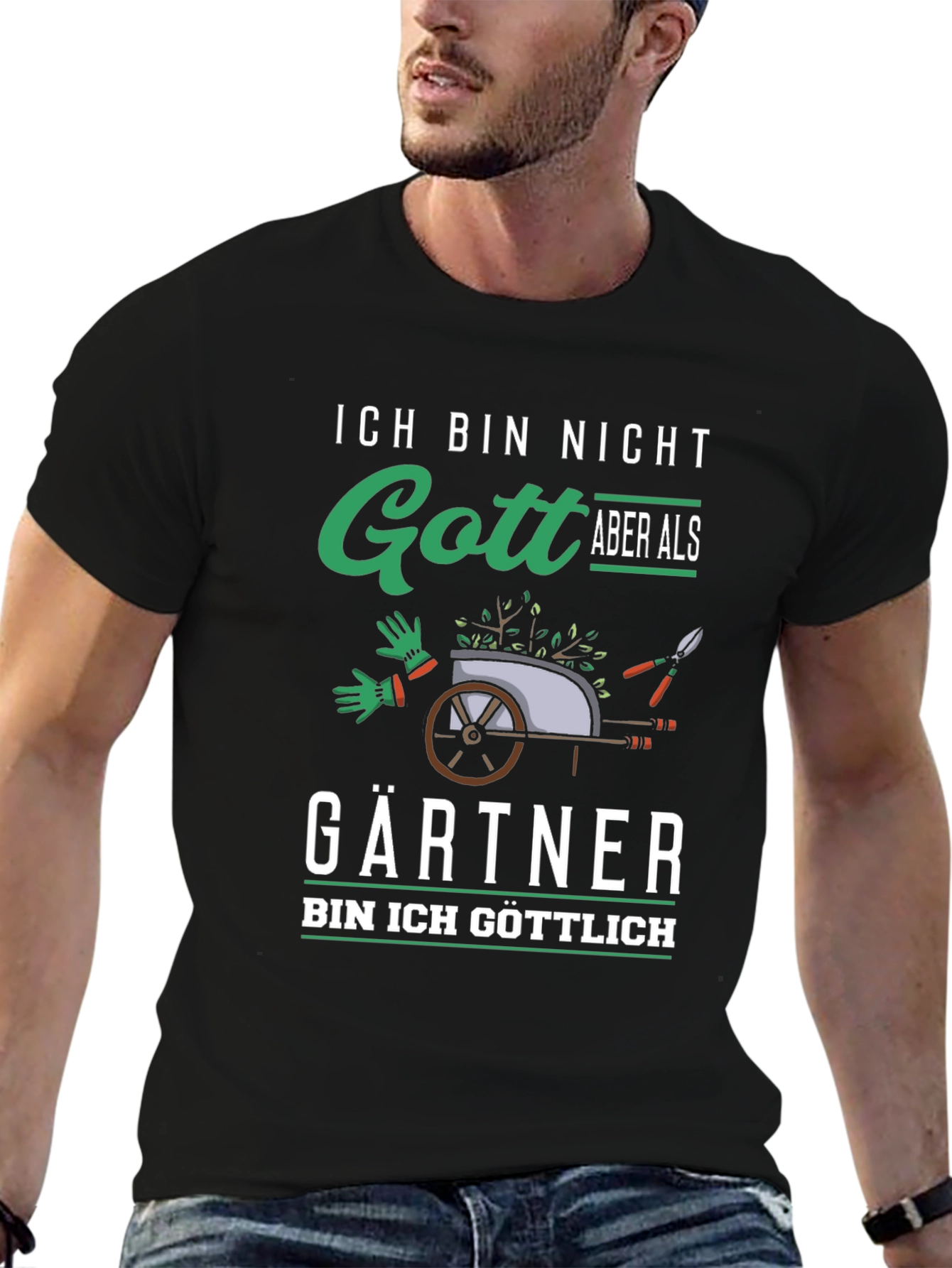 Ich Bin Nicht Gott Gardener Graphic T-Shirt
