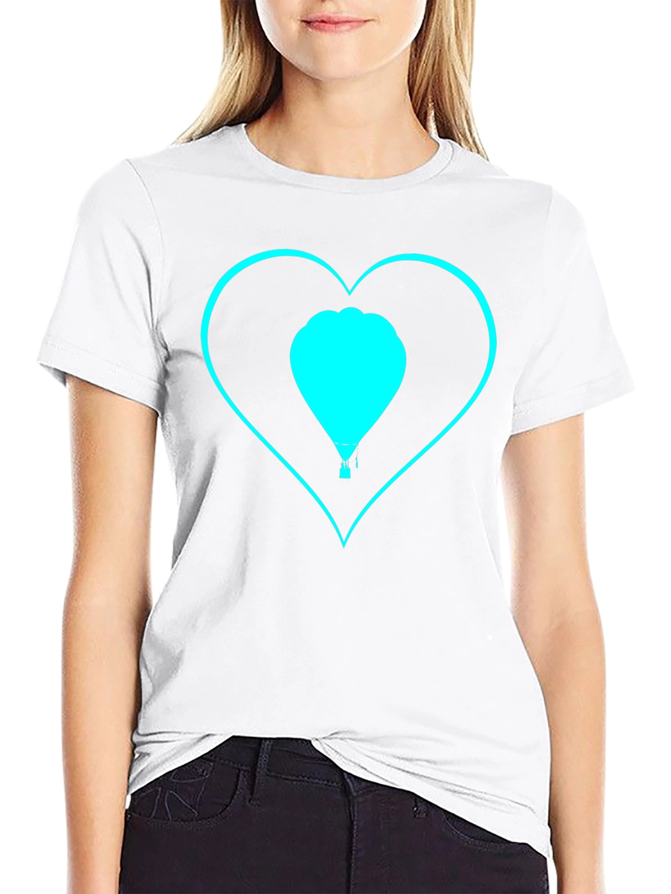 Heart Hot Air Balloon Graphic Tee