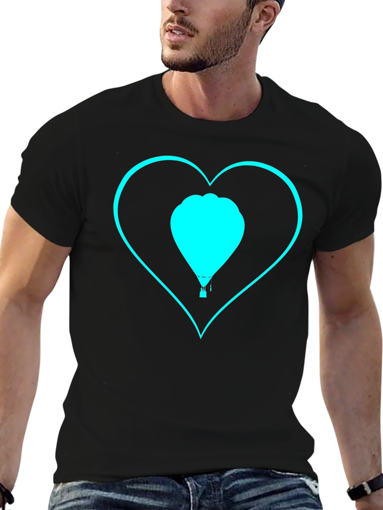Heart Hot Air Balloon Graphic Tee