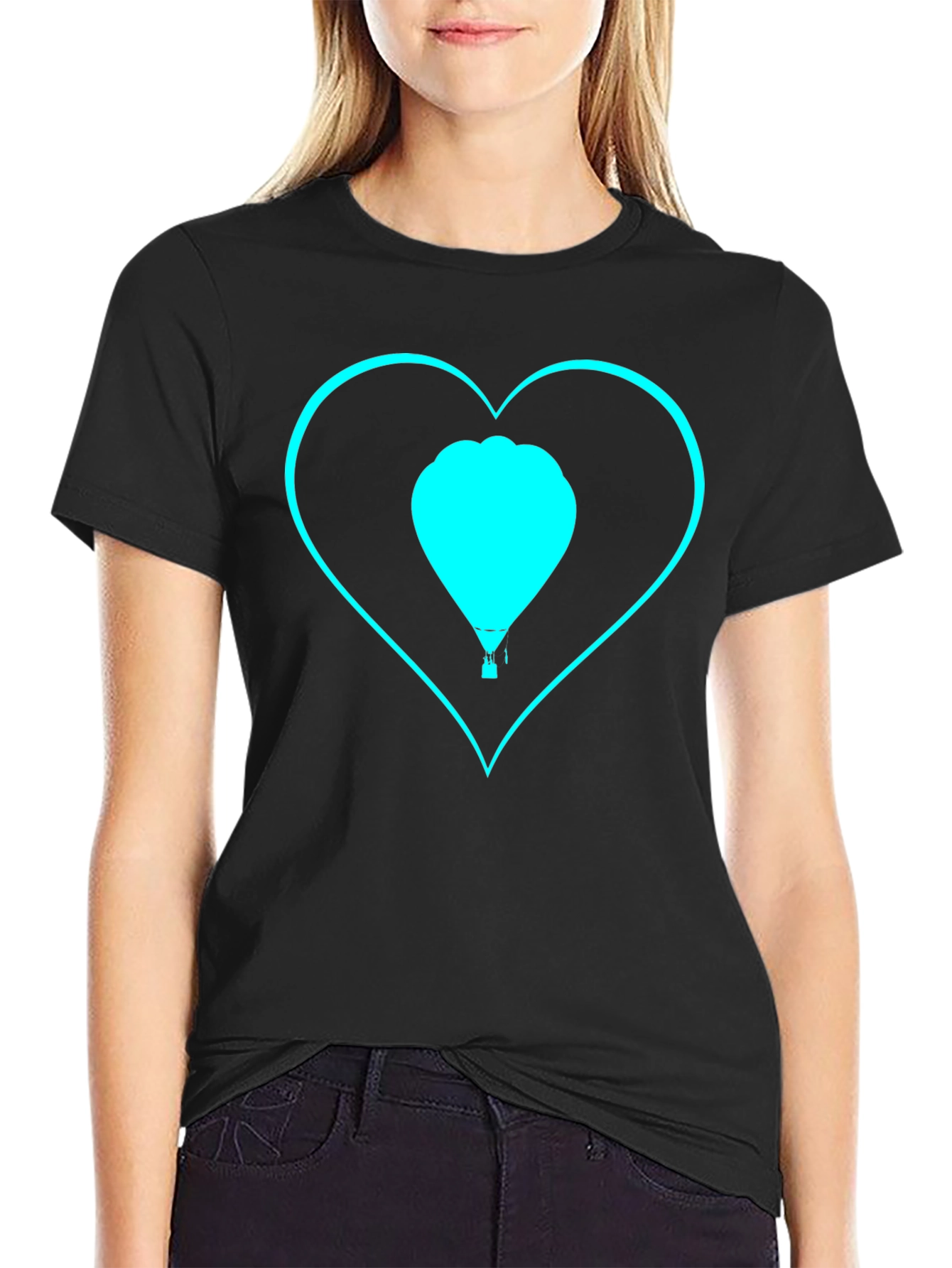 Heart Hot Air Balloon Graphic Tee