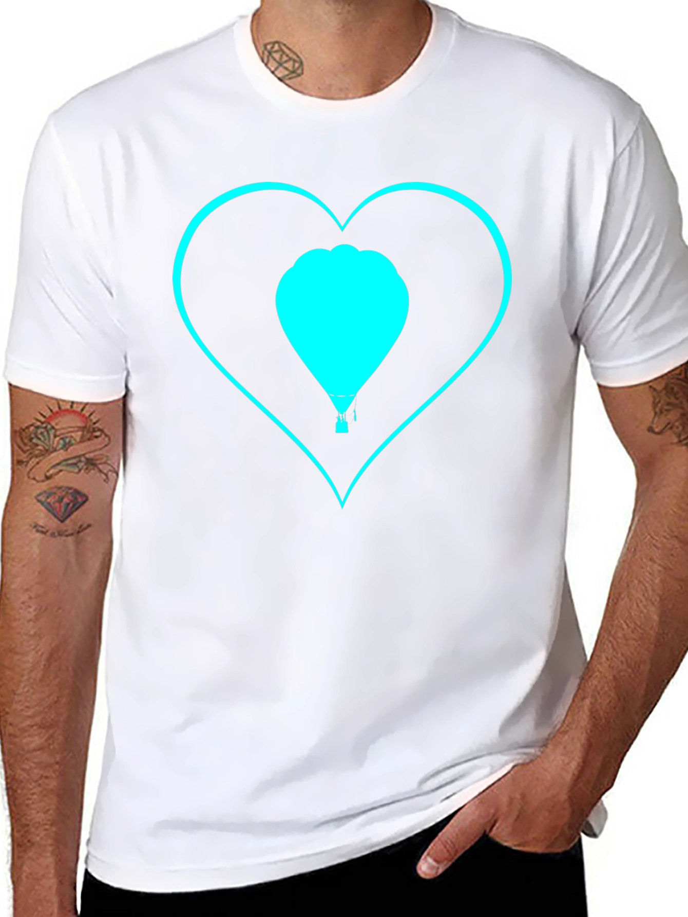 Heart Hot Air Balloon Graphic Tee