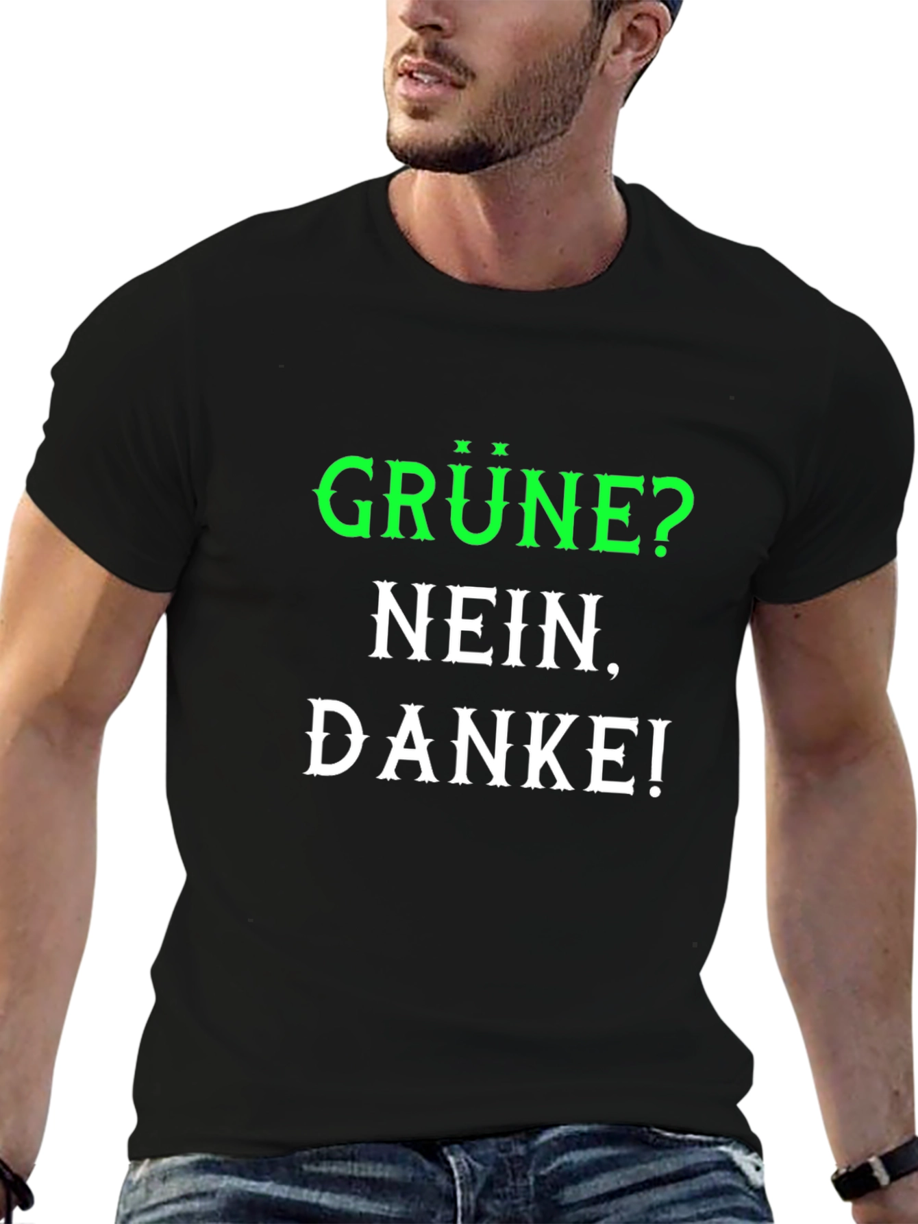 Grüne Nein Danke T-Shirt - Anti-Green Party Slogan Tee
