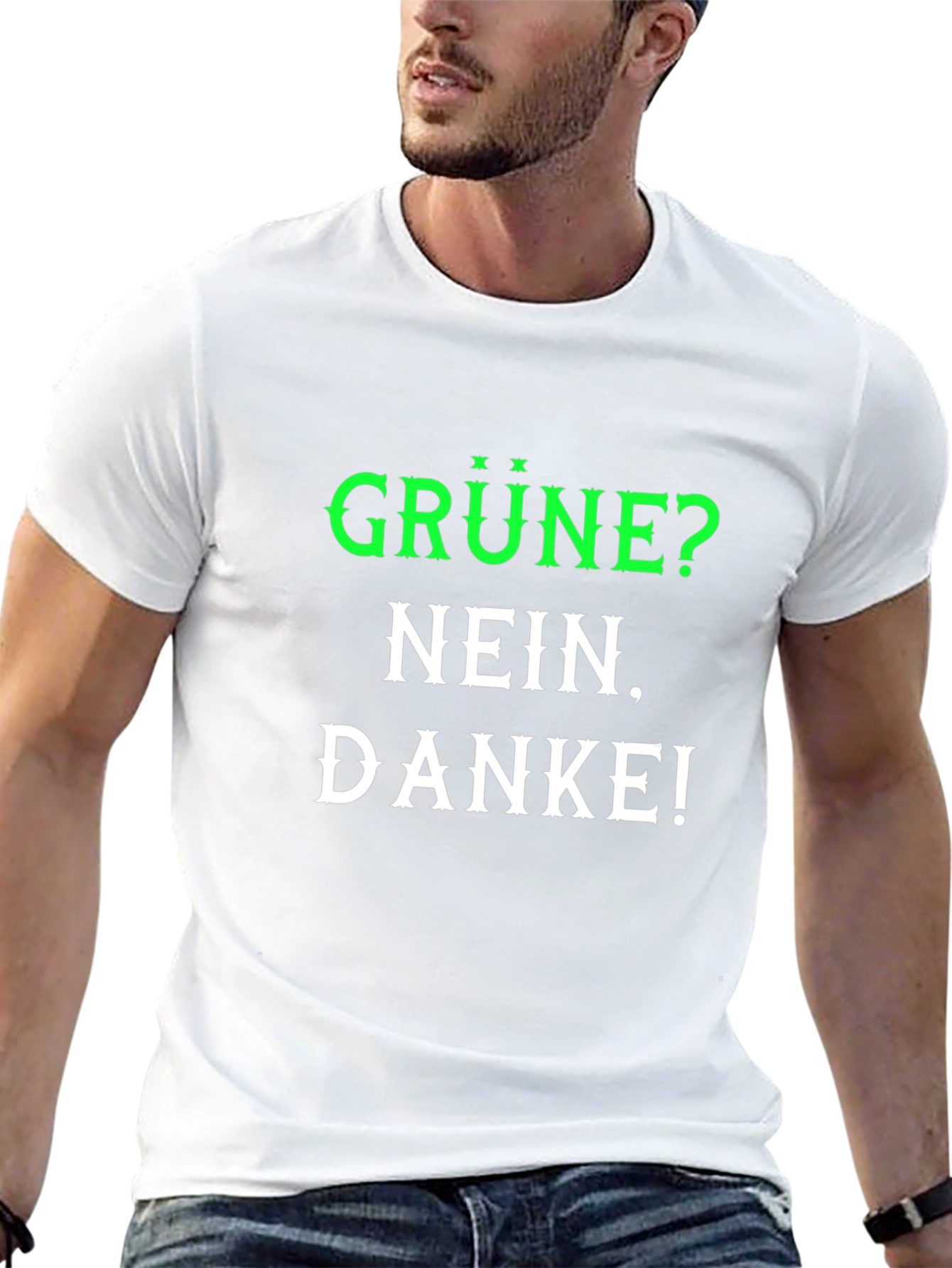 Grüne Nein Danke T-Shirt - Anti-Green Party Slogan Tee