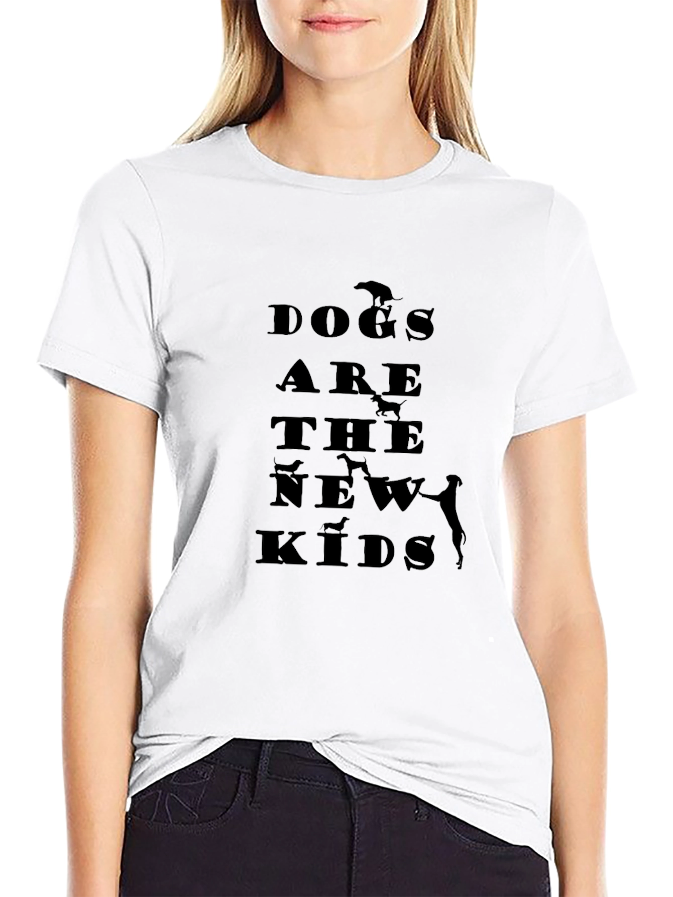 Dogs Are The New Kids Black Graphic T-Shirt