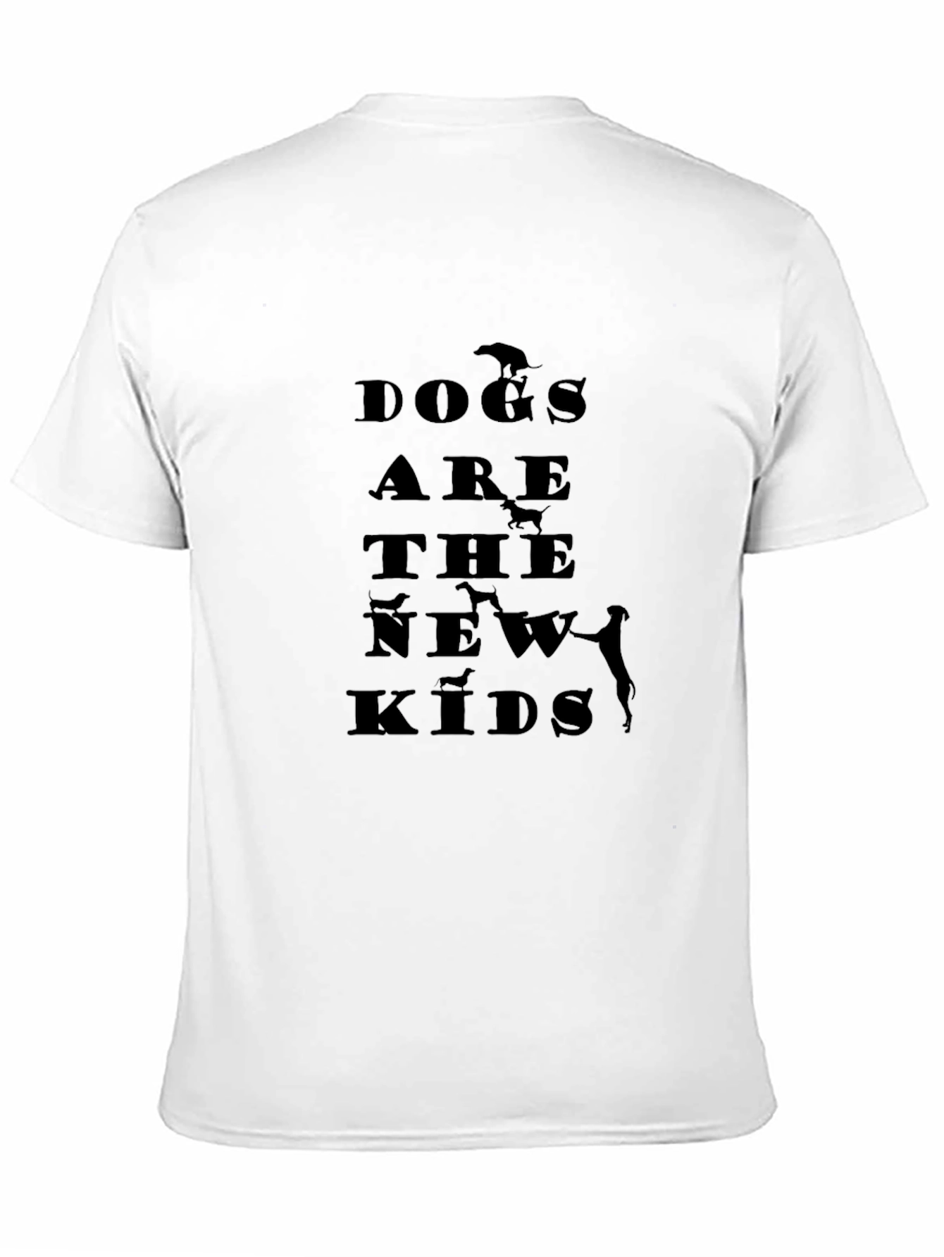Dogs Are The New Kids Black Graphic T-Shirt