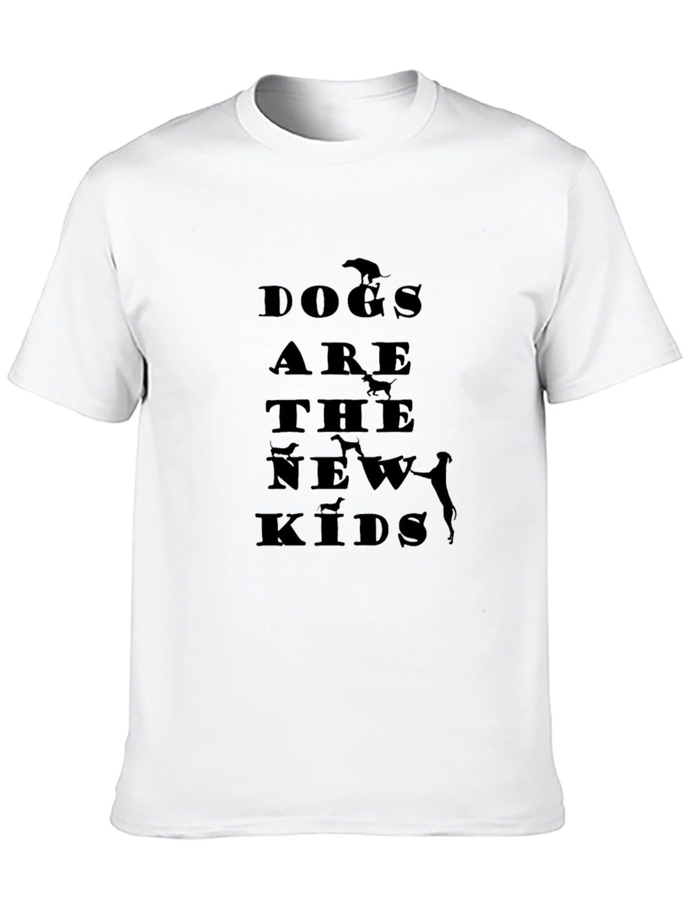 Dogs Are The New Kids Black Graphic T-Shirt