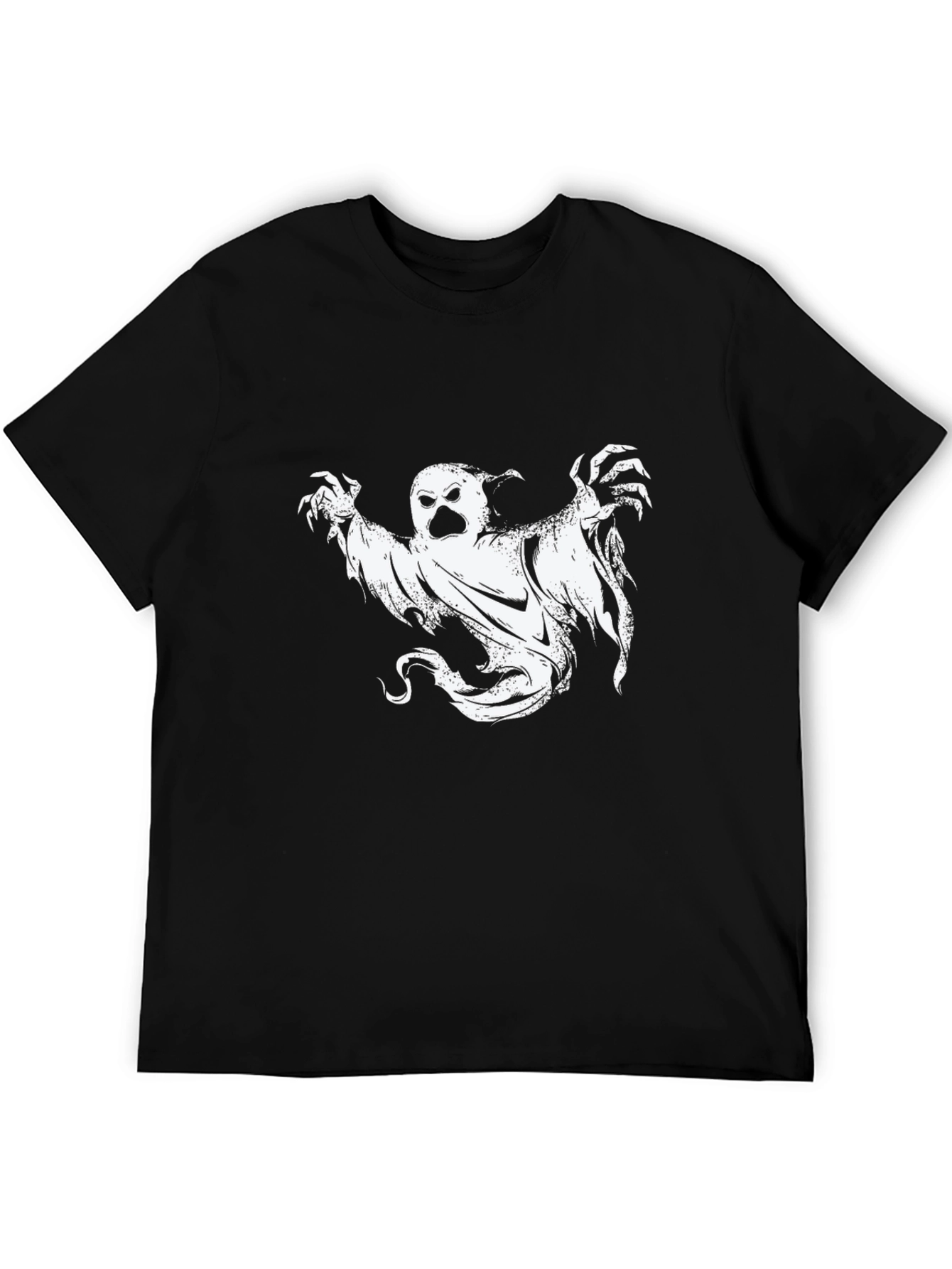 Ghost Graphic Tee - Mens Black Halloween T-Shirt