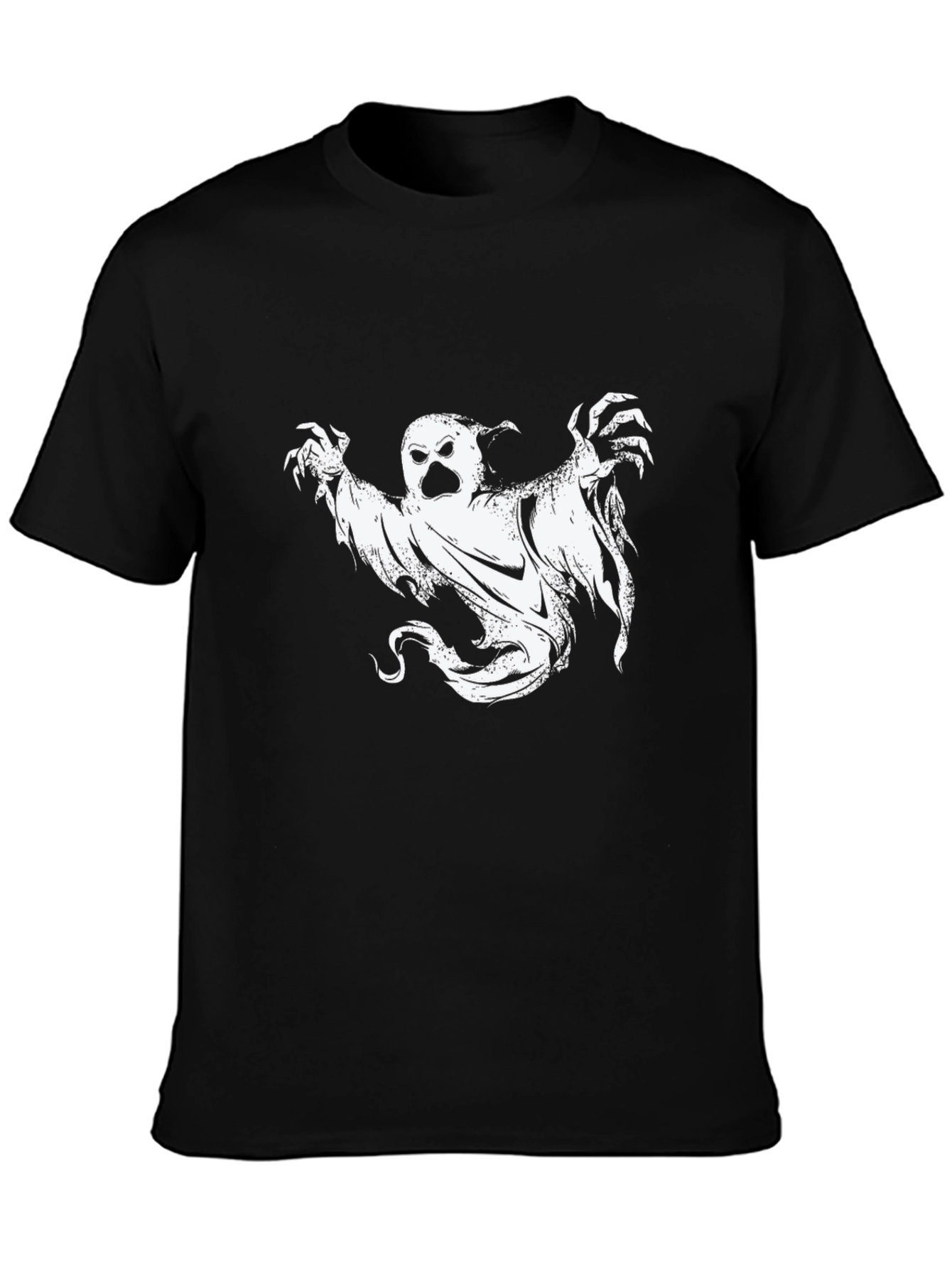 Ghost Graphic Tee - Mens Black Halloween T-Shirt
