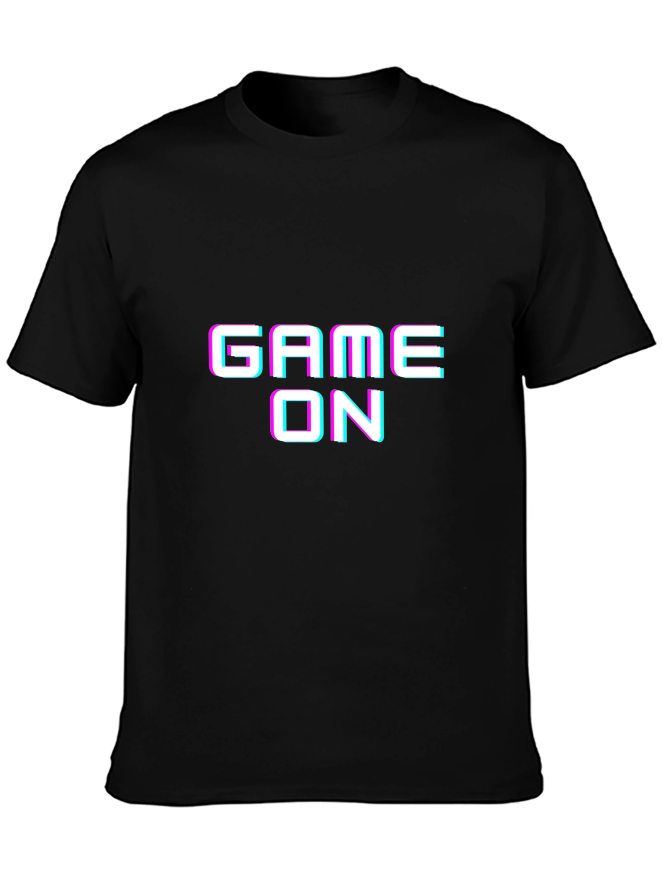 Game On Graphic Tee - Black Cotton T-Shirt