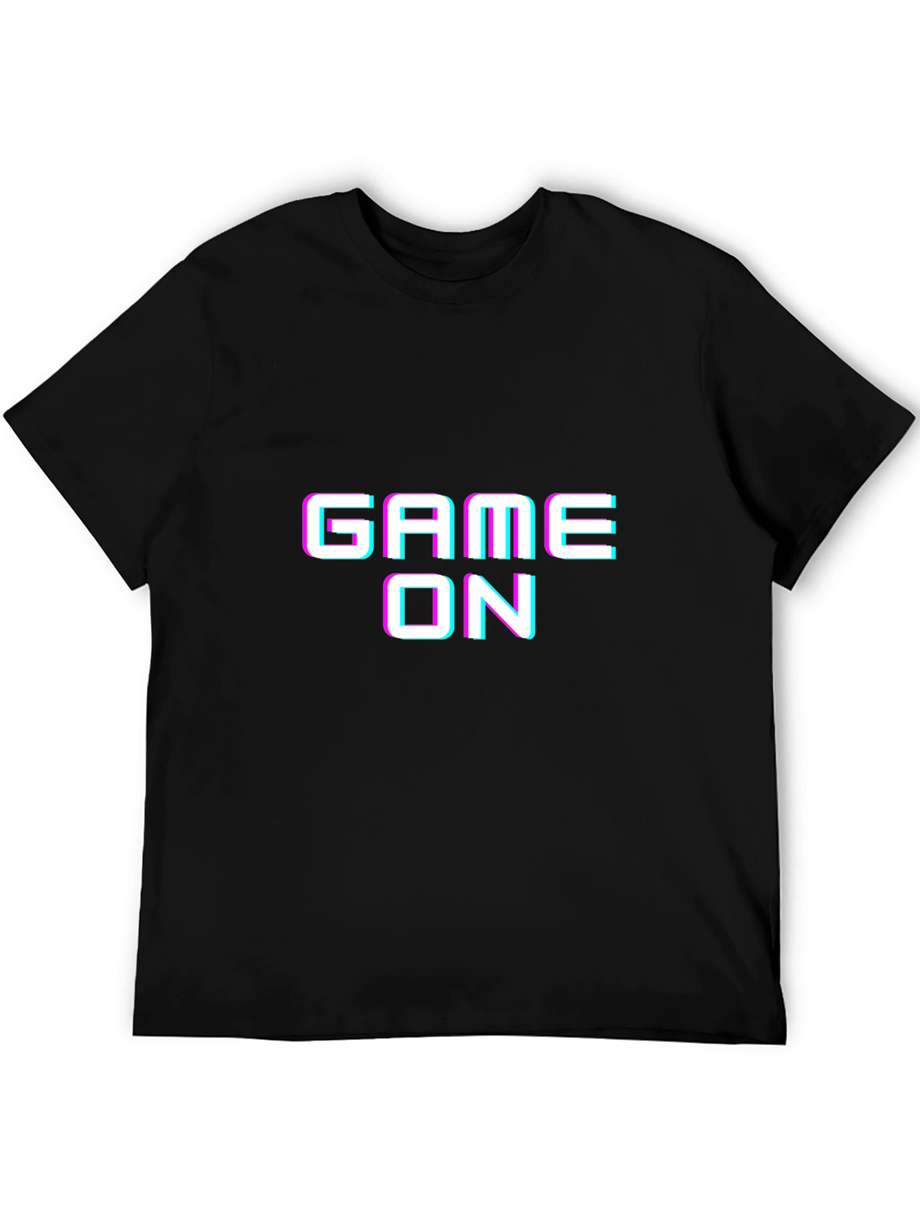 Game On Graphic Tee - Black Cotton T-Shirt