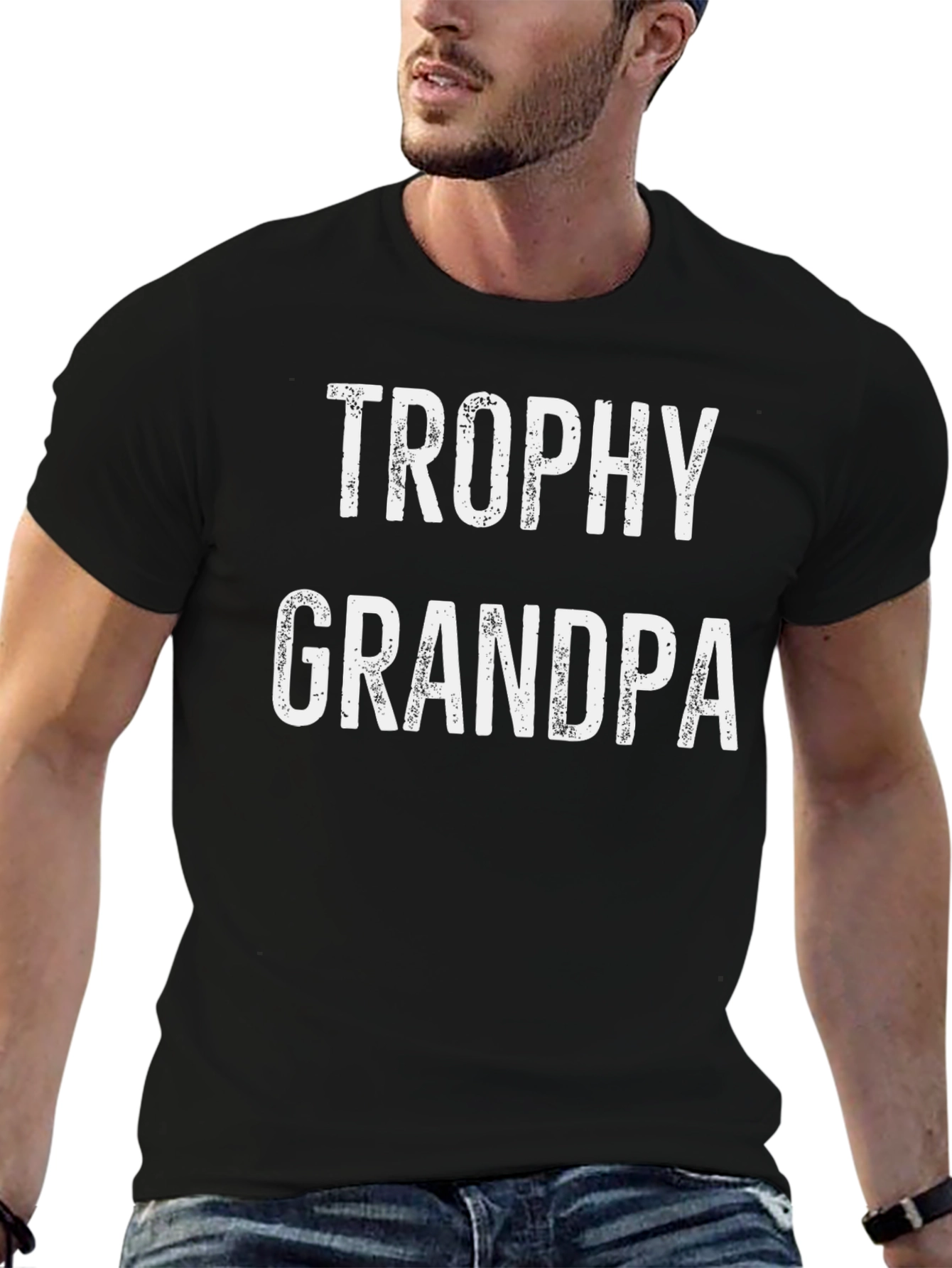 Trophy Grandpa T-Shirt - Black Graphic Tee