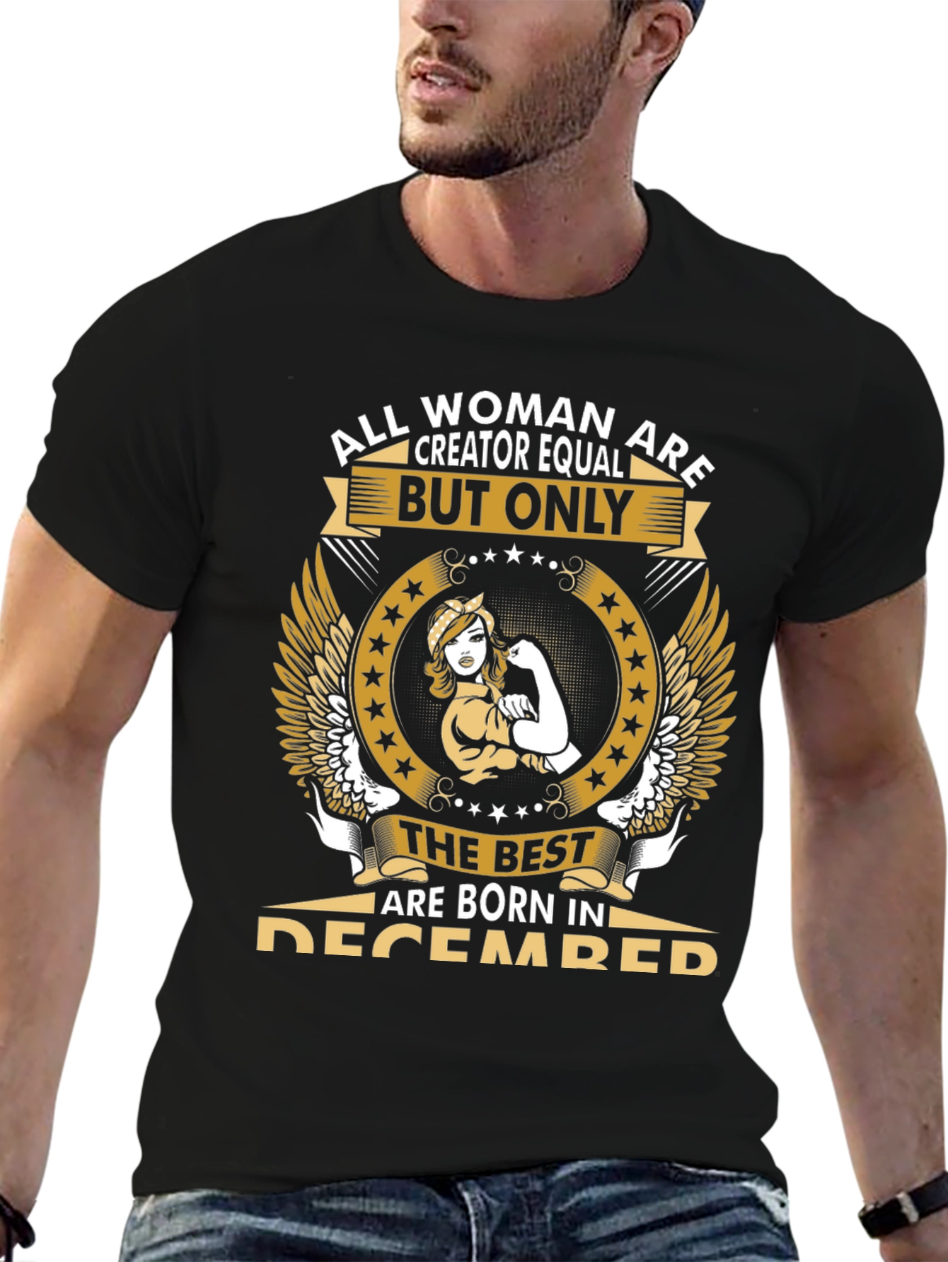 All Woman are Creator Equal Womens December T-Shirt