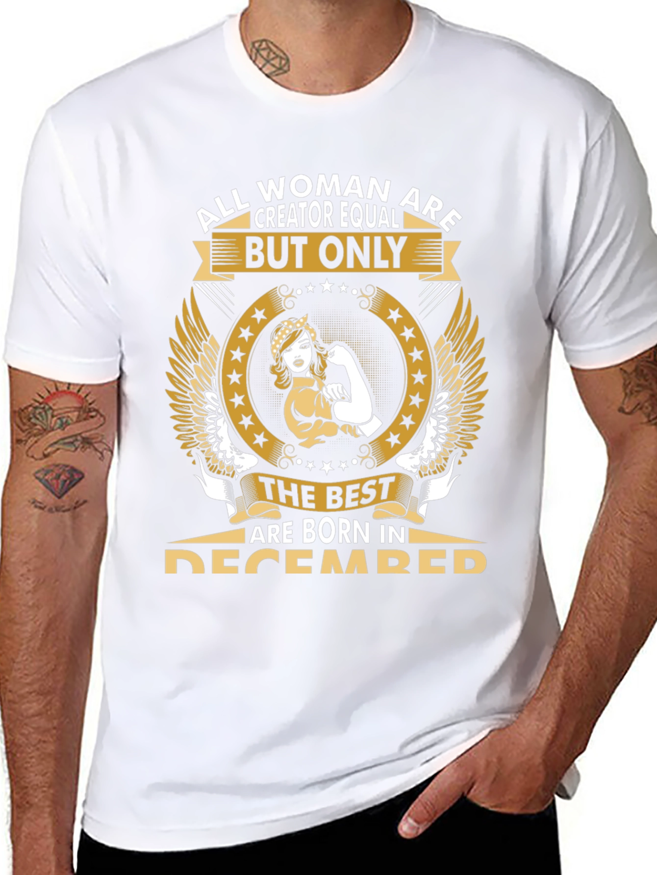 All Woman are Creator Equal Womens December T-Shirt